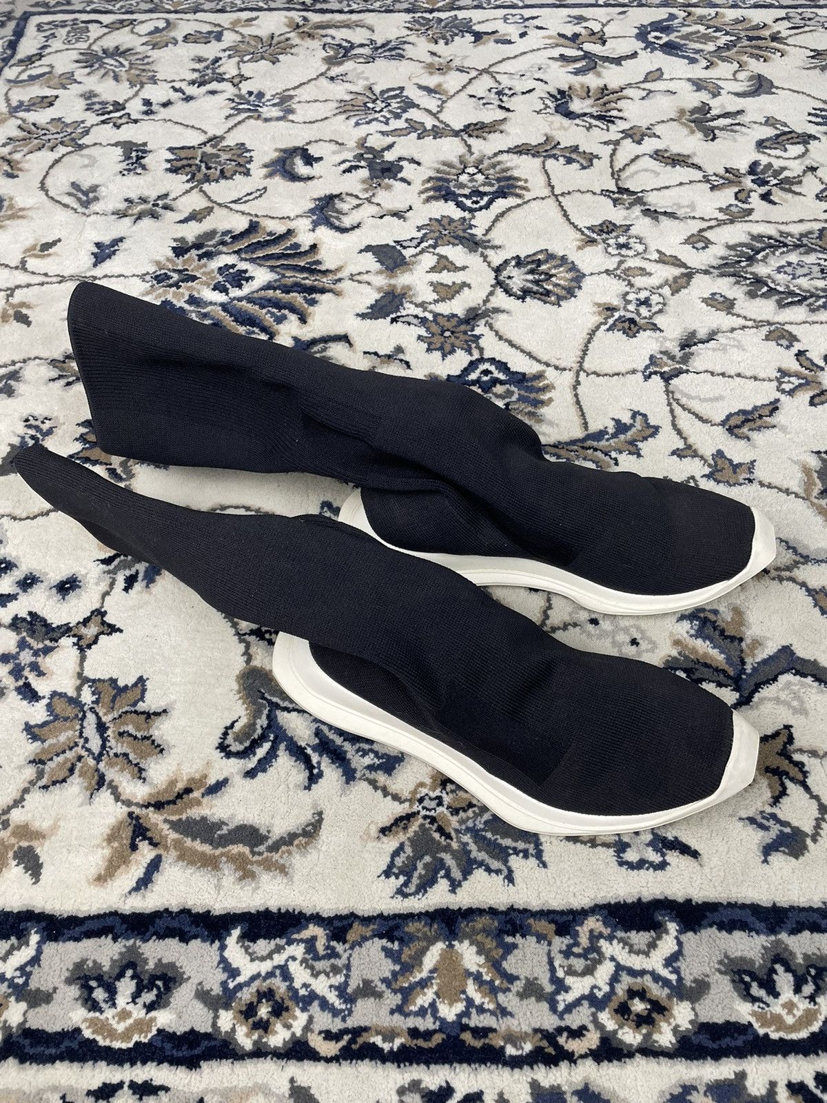 image of Rick Owens x Rick Owens Drkshdw Runner Stretch Sock Shoes in Black, Women's (Size 7)