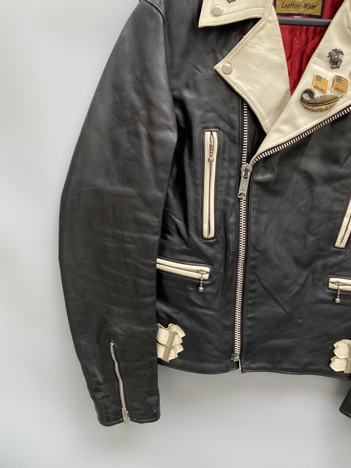 Vintage Triple 6- 666- Double Rider Leather Jacket Size US S / EU 44-46 / 1 - 2 Thumbnail