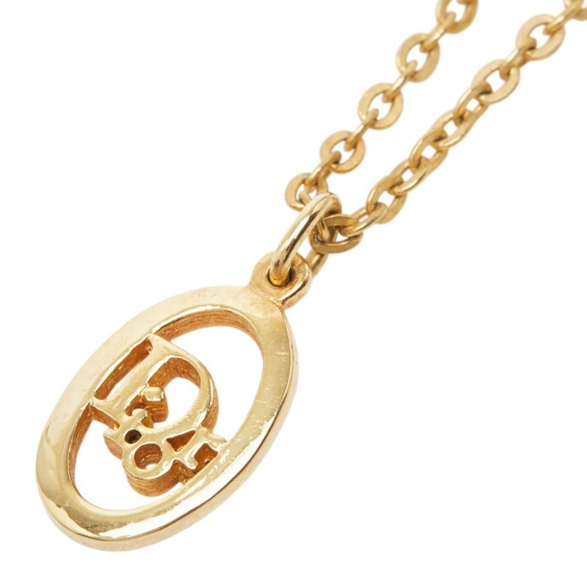 Dior Christian Dior Dior Logo Necklace, Gold Plated, Women's Size ONE SIZE - 1 Thumbnail