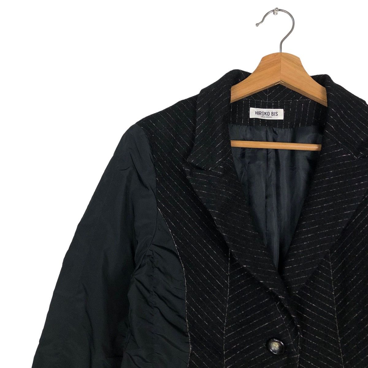 Hiroko Koshino Homme 🔥Vintage Cropped Biker Jacket Double Collar Hiroko Bis Size US M / EU 48-50 / 2 - 7 Thumbnail