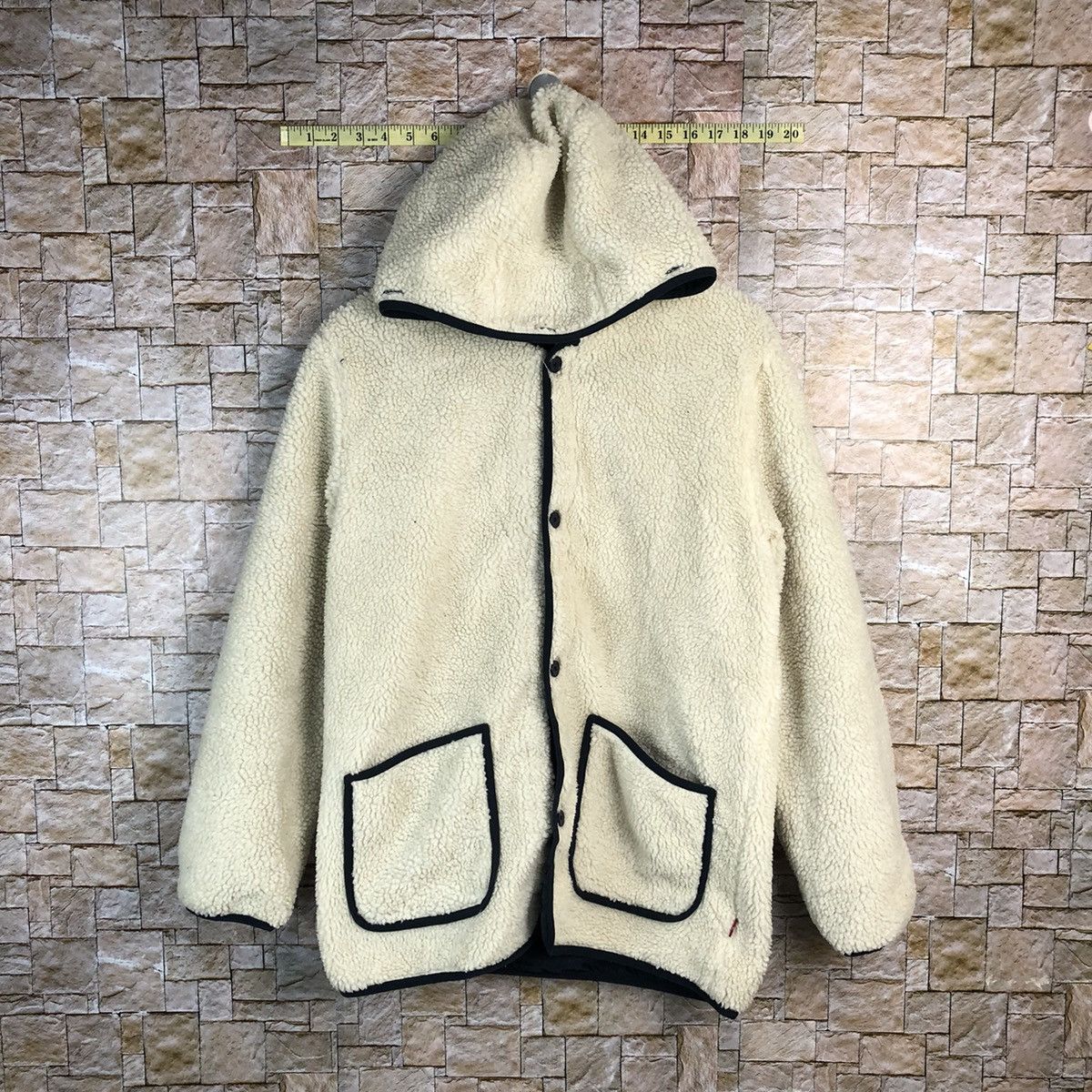 Levi's Levis vintage fleece White jacket cardigan Hoodie #A784 Size US S / EU 44-46 / 1 - 1 Thumbnail