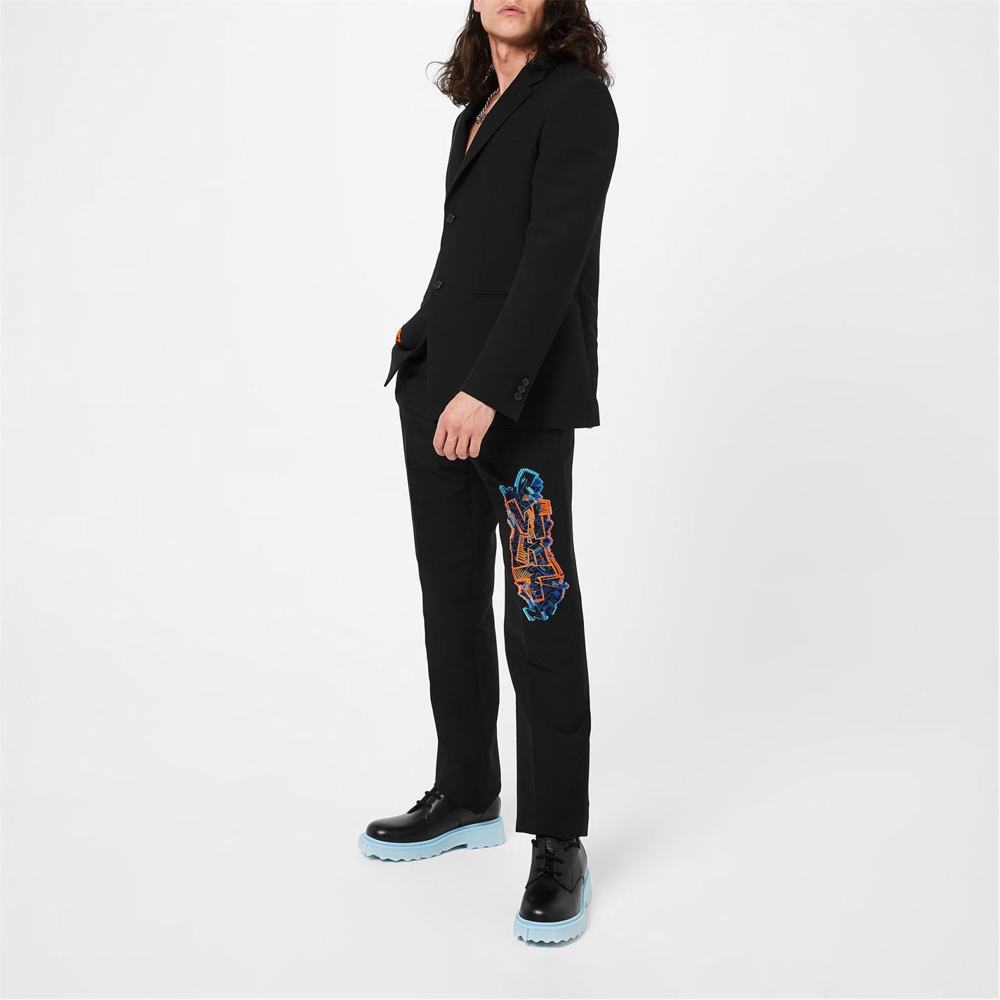 Off-White o1g2r1mq0226 Graf Slim Pants In Black Size US 36 / EU 52 - 3 Thumbnail