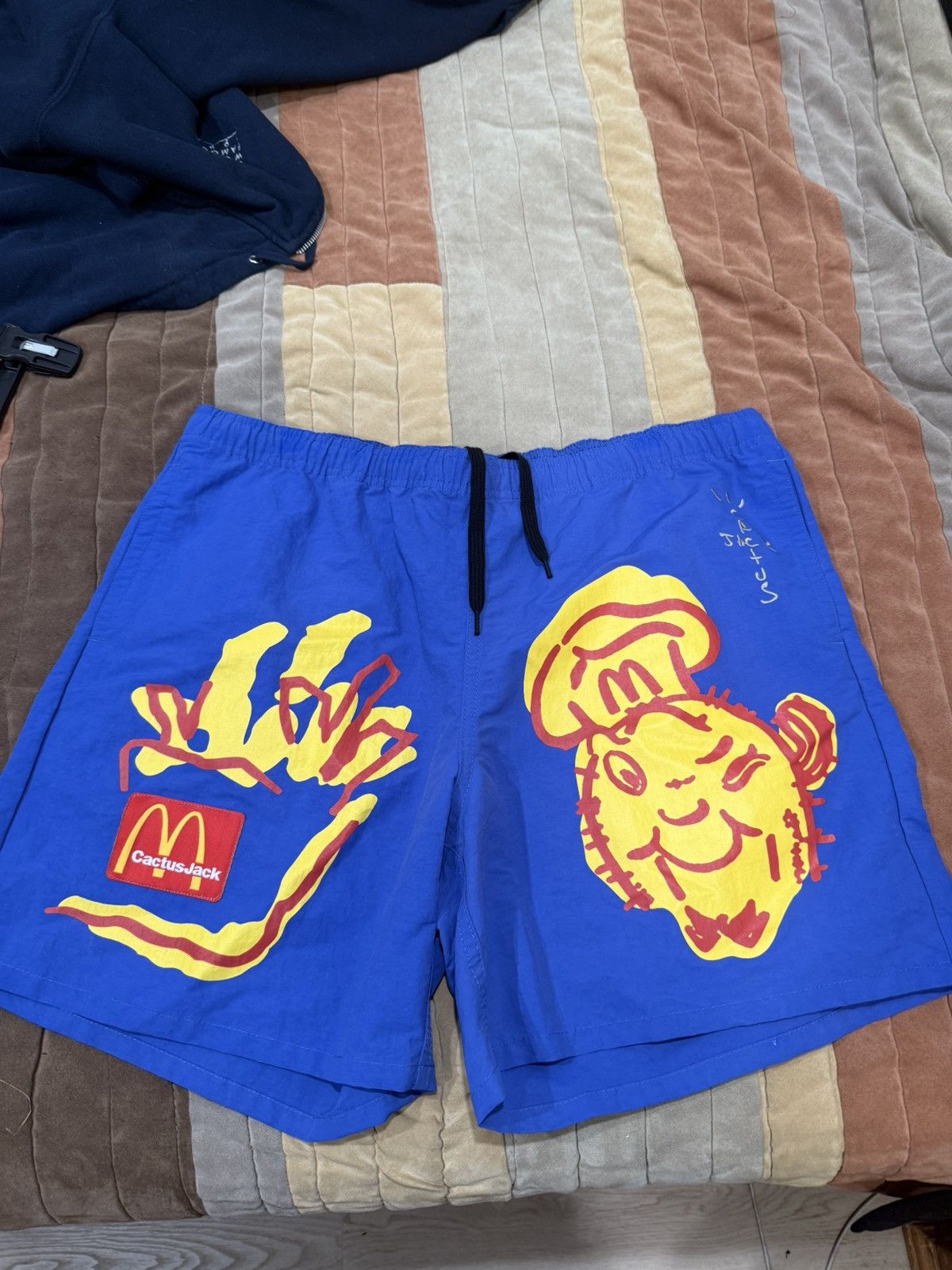 Travis Scott Cactus Jack x McDonalds Illustration Shorts Blue Size US 32 / EU 48 - 1 Thumbnail
