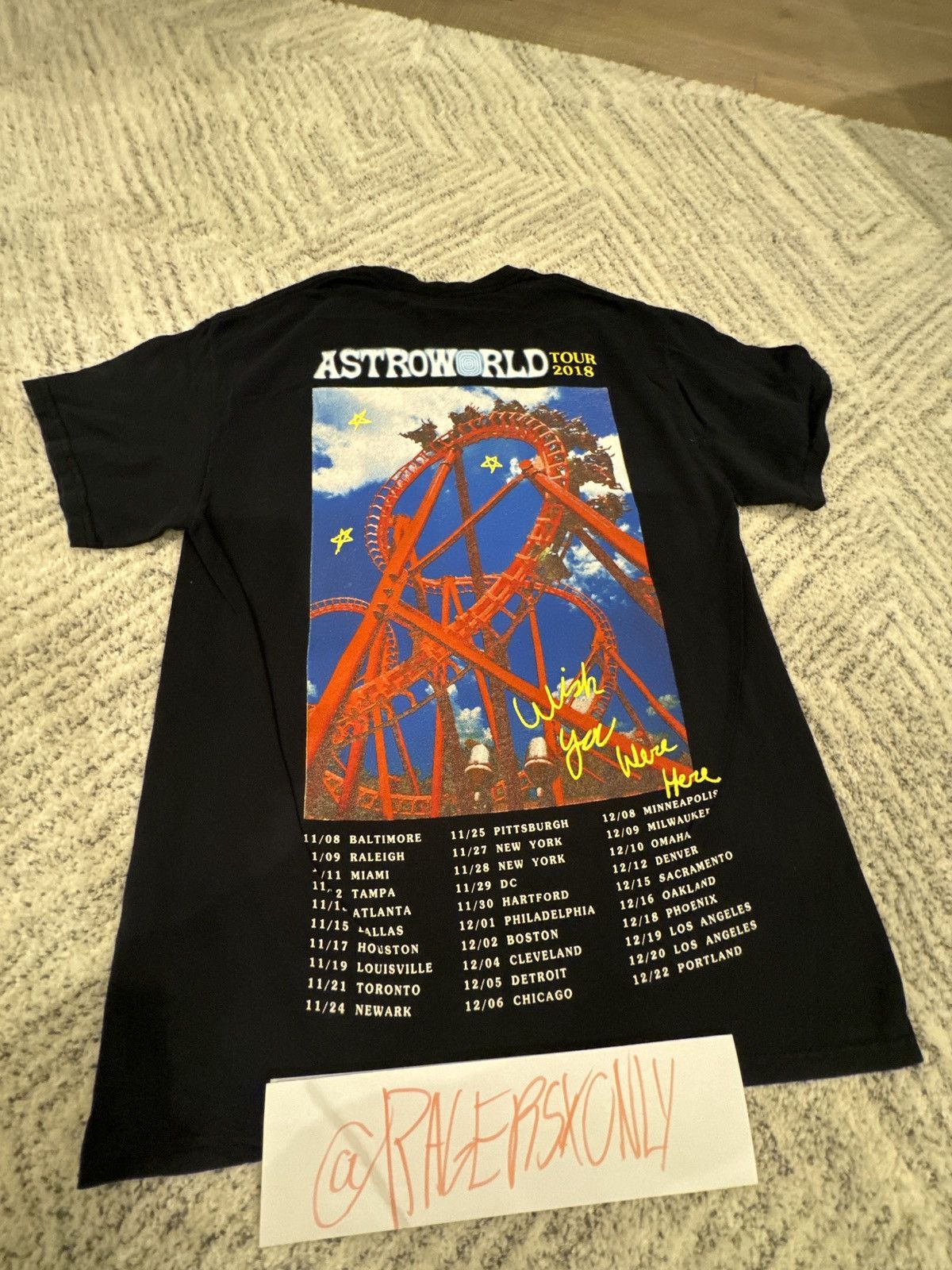 Travis Scott Travis Scott astroworld tour rollercoaster tee Size US M / EU 48-50 / 2 - 5 Thumbnail