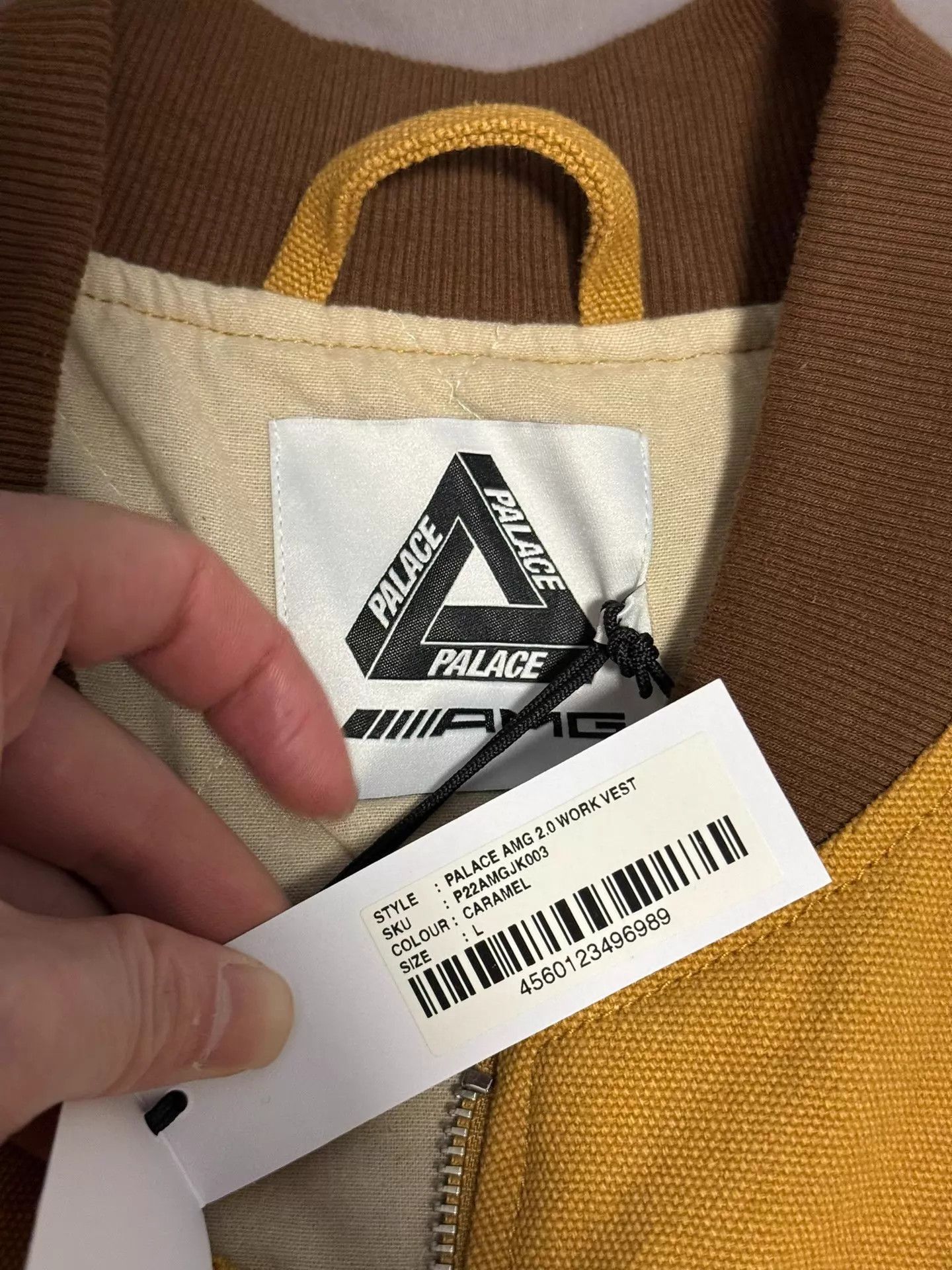 Palace Palace AMG 2.0 Work Tan Logo Zip Vest L NWT Size US L / EU 52-54 / 3 - 3 Thumbnail