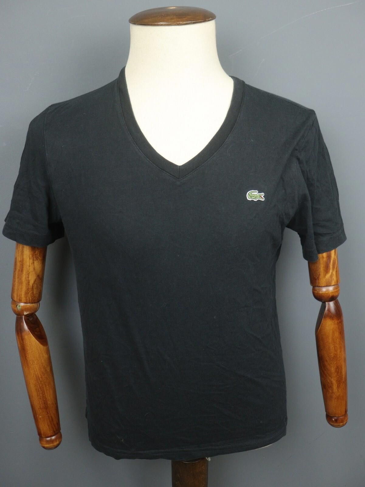 Lacoste Lacoste Black 100% Cotton Pullover Tee Shirt Size 4 Size US M / EU 48-50 / 2 - 1 Thumbnail