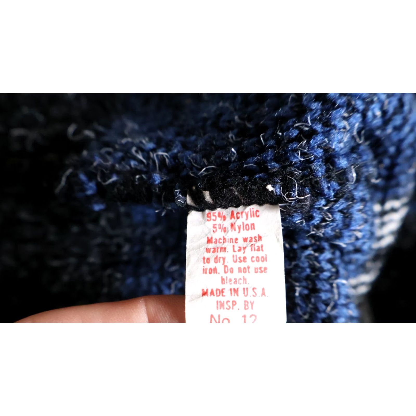 Vintage VINTAGE Scandia Sweater Men's Large Gray Blue Fair Isle Fuzzy Acrylic Knit VTG Size US L / EU 52-54 / 3 - 4 Thumbnail