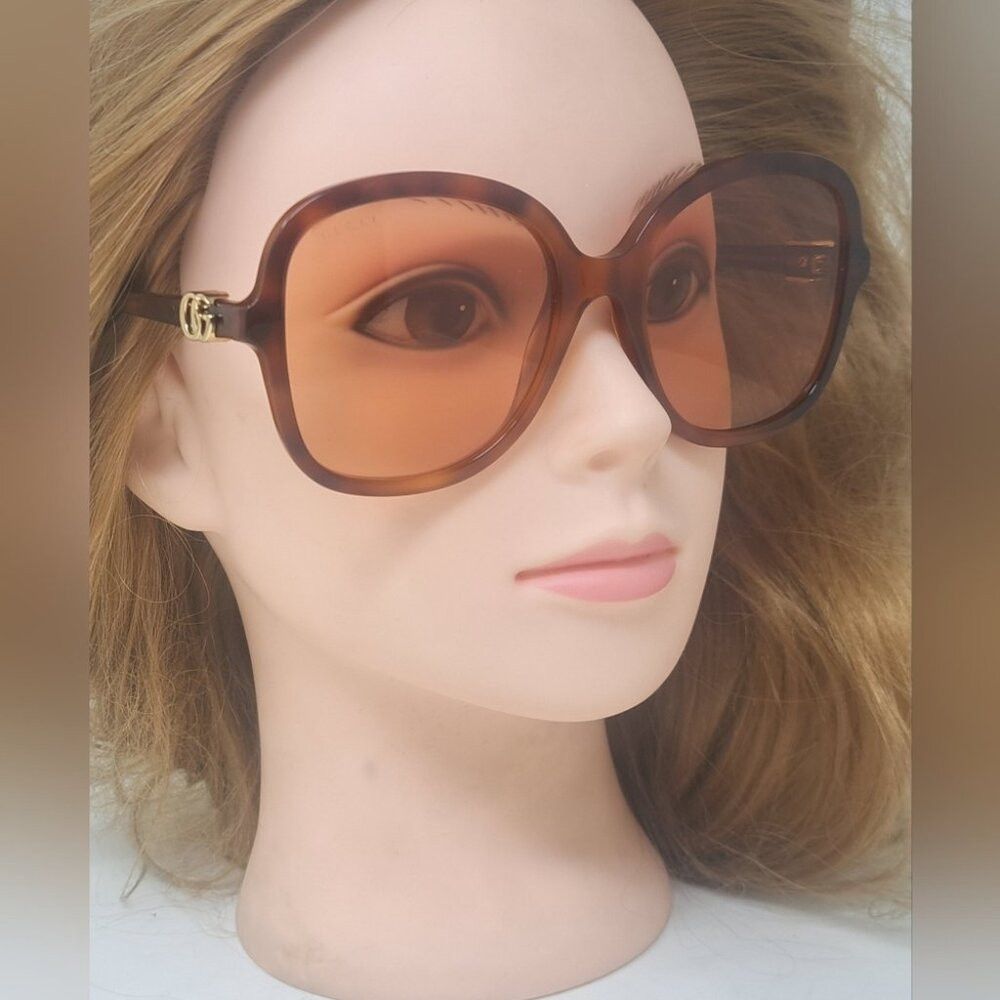 Gucci NWT Gucci Women's Sunglasses Havana Pink Butterfly GG 1178S Size ONE SIZE - 9 Thumbnail