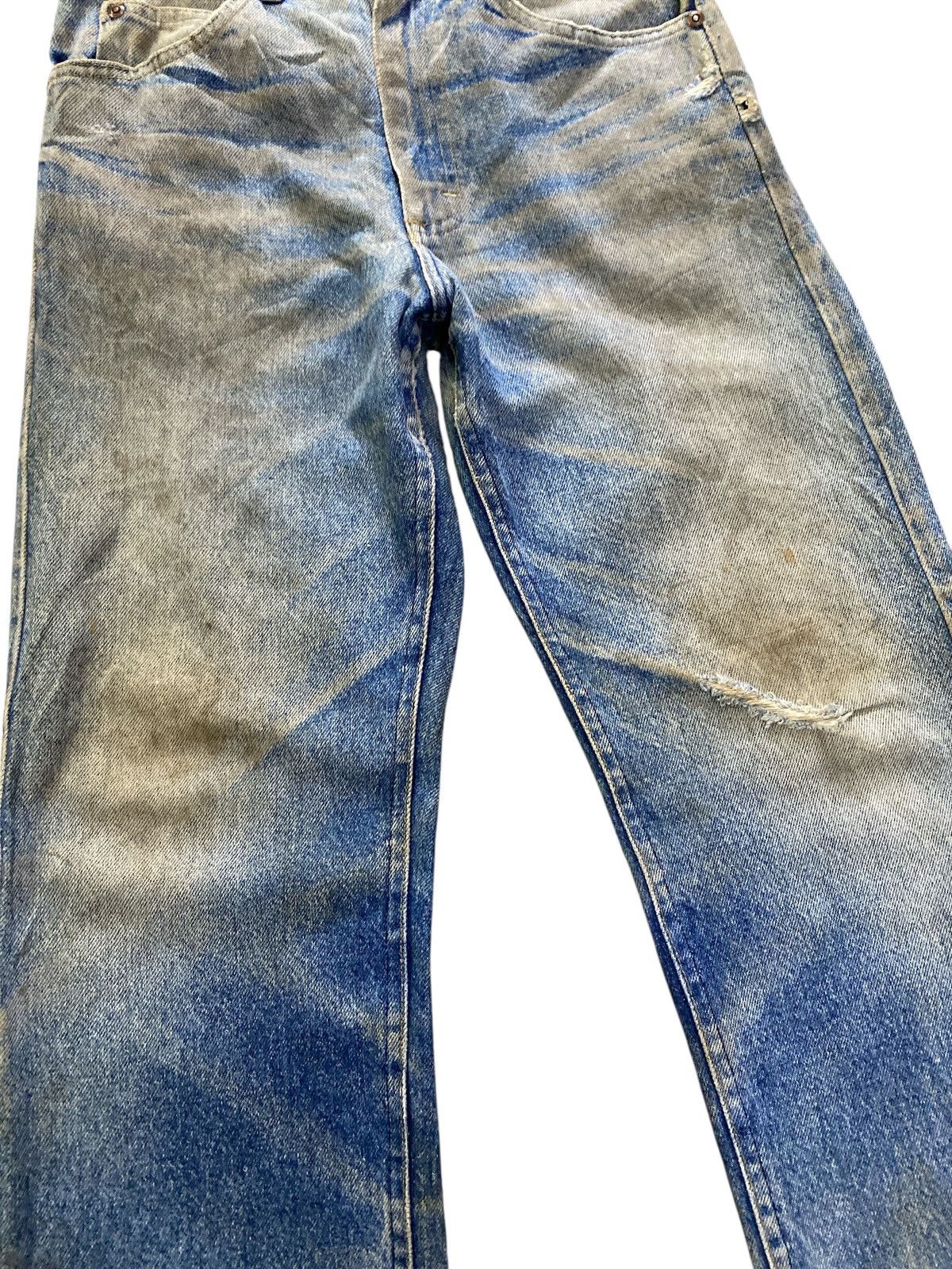 Lee × Vintage Vintage 80s Lee Rider Denim Distressed Size US 29 - 3 Thumbnail