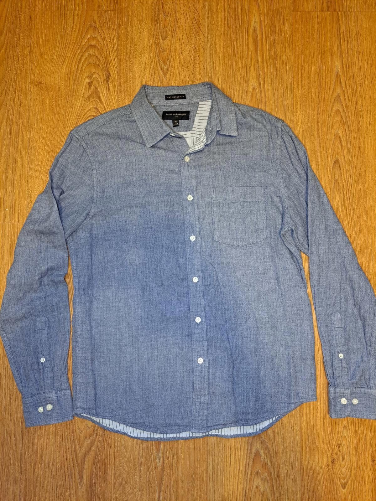 Banana Republic Banana Republic Dress Shirt Mens Medium Gray Cotton |  Grailed
