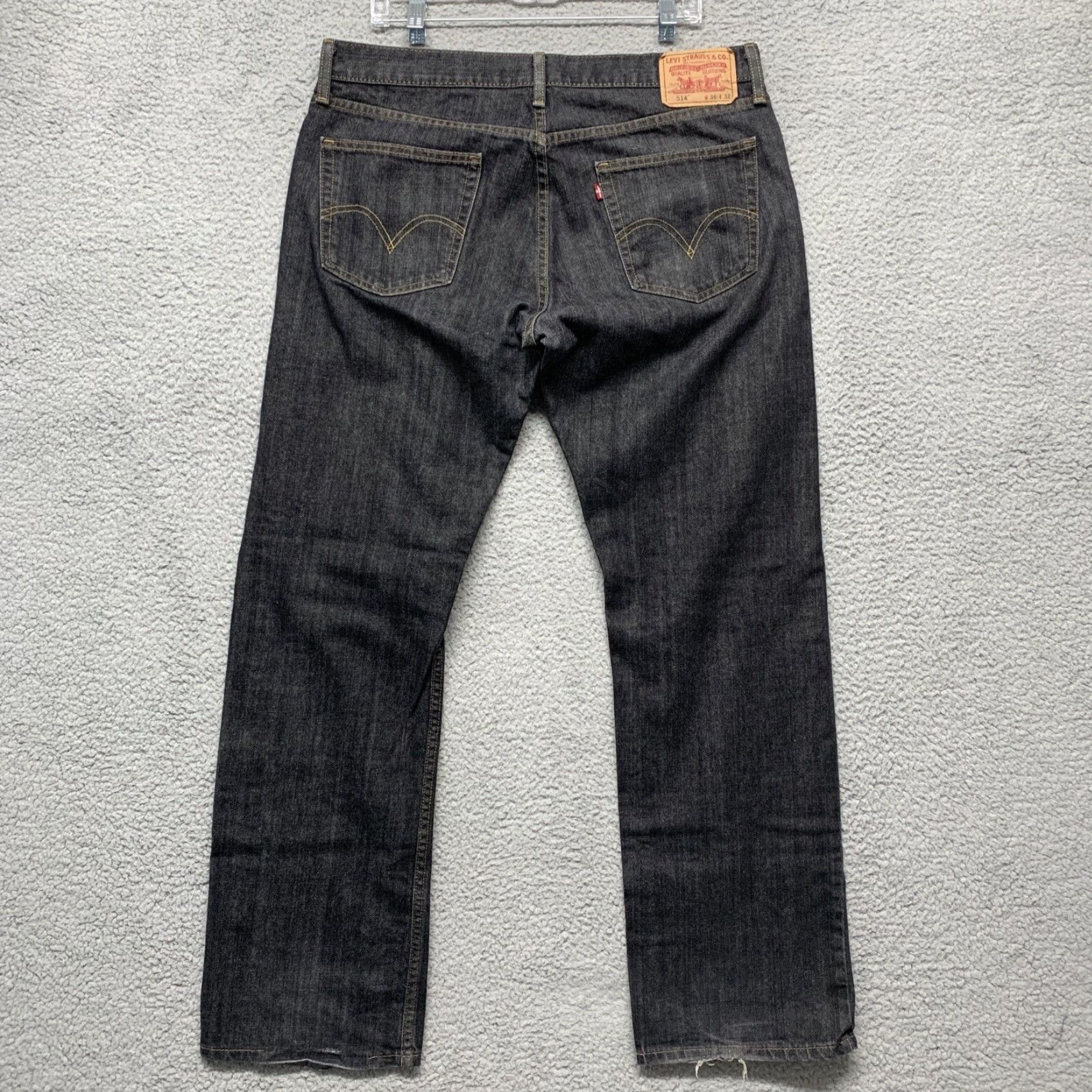 Levi's Levi's 514 Slim Straight Fit Jeans Mens Heather Black Denim 37W 32L Jeans Mens Slim Denim Size US 37 - 4 Thumbnail