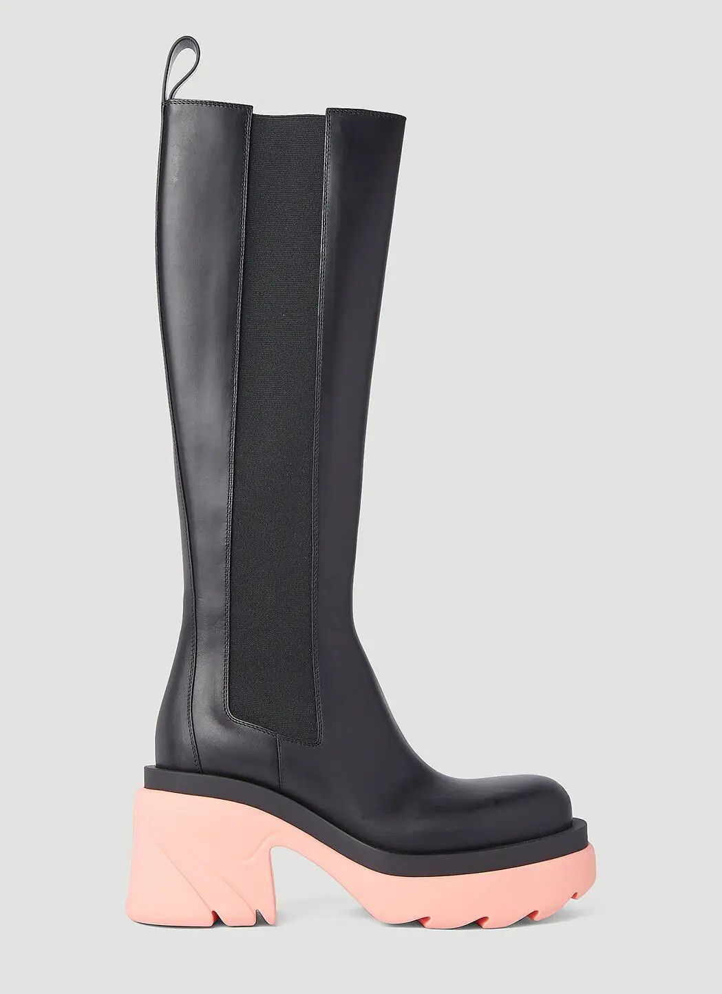 Bottega Veneta o1n1vont1225 Flash Boots in Black Pink Size US 5.5 / IT 35.5 - 1 Thumbnail