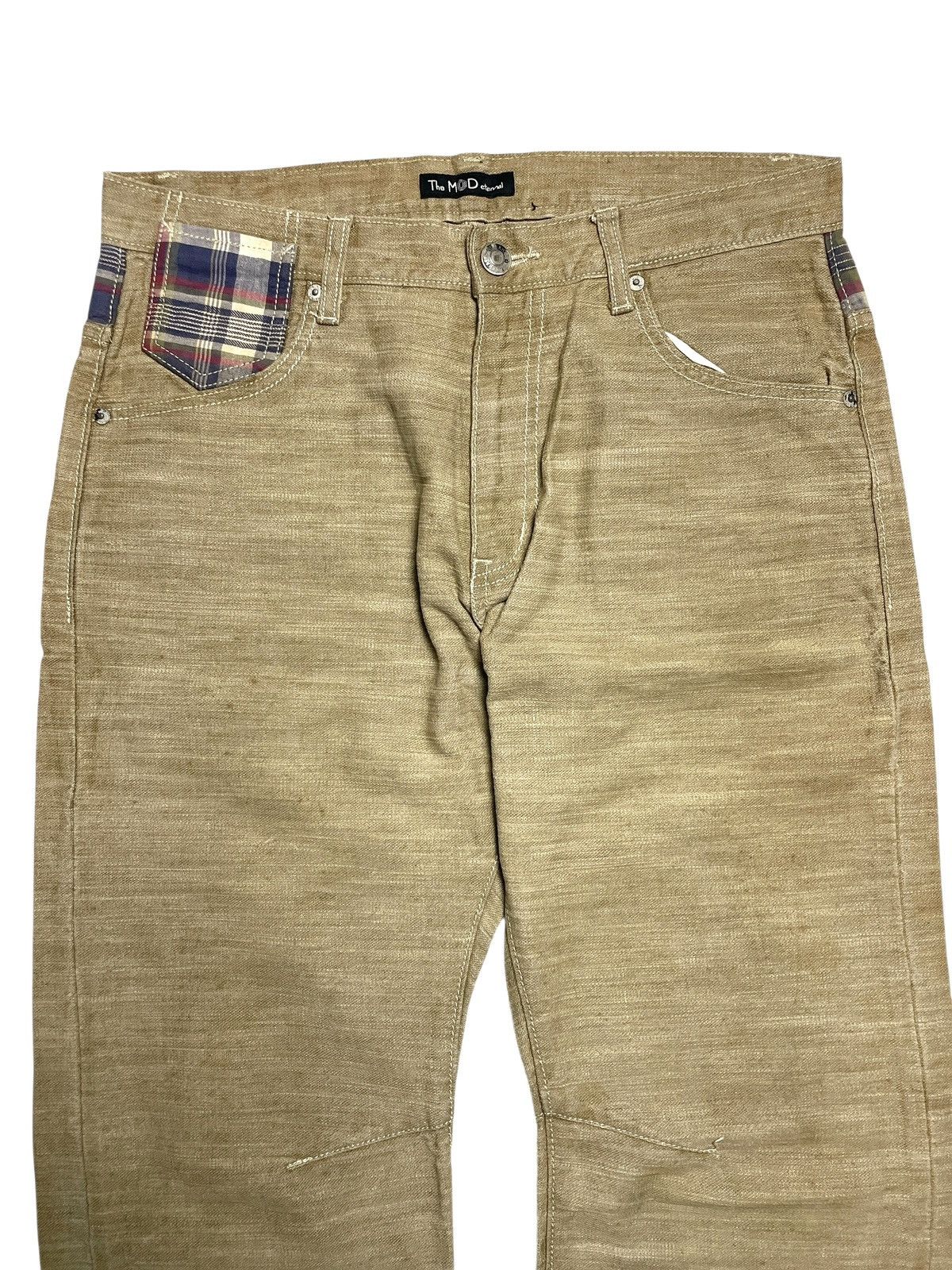 Eternal 2000’s The Mod Eternal - Plaid Patch Coboy Style Denim Pants Size US 34 / EU 50 - 2 Thumbnail
