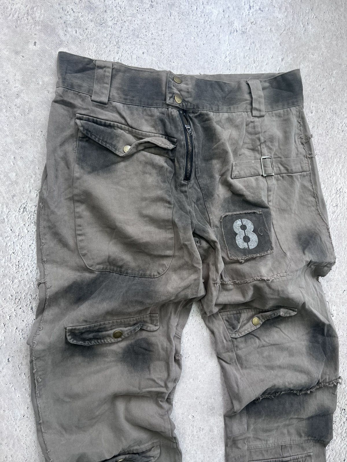 Designer × Japanese Brand × Vintage Utility military loose baggy skate hiphop work cargo pants Size US 32 / EU 48 - 4 Thumbnail