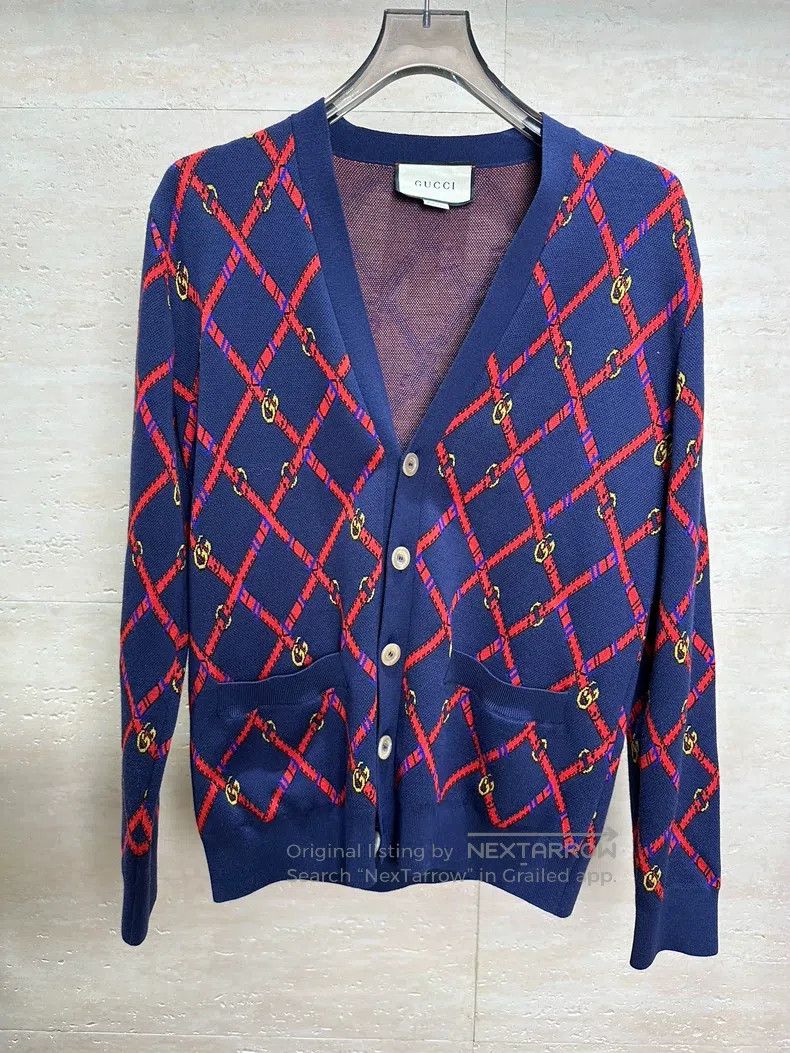 Gucci Plaid knitted coat