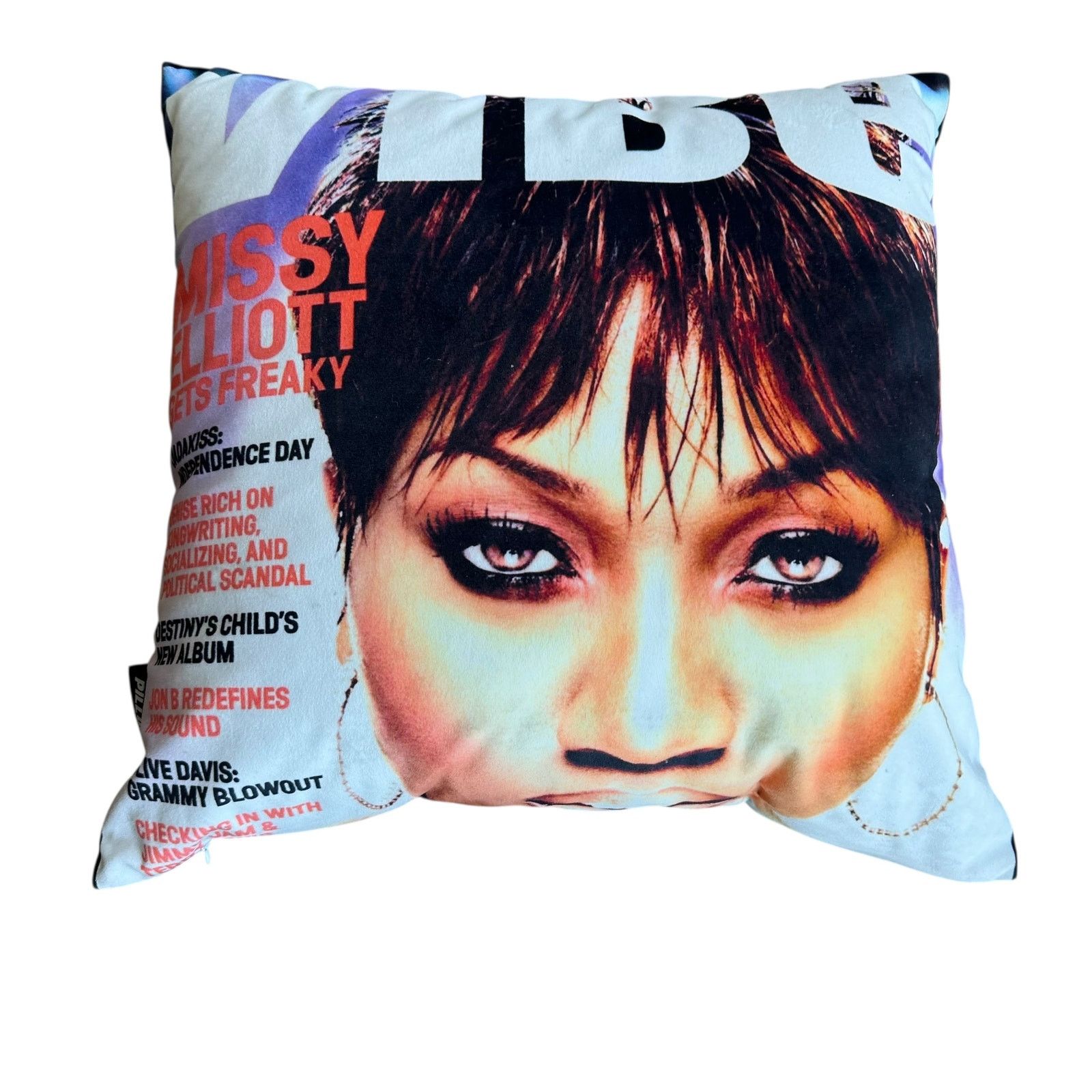 Rap Tees PillowLab Missy Elliot Vibe Cover Magazine Pillow Size ONE SIZE - 5 Thumbnail