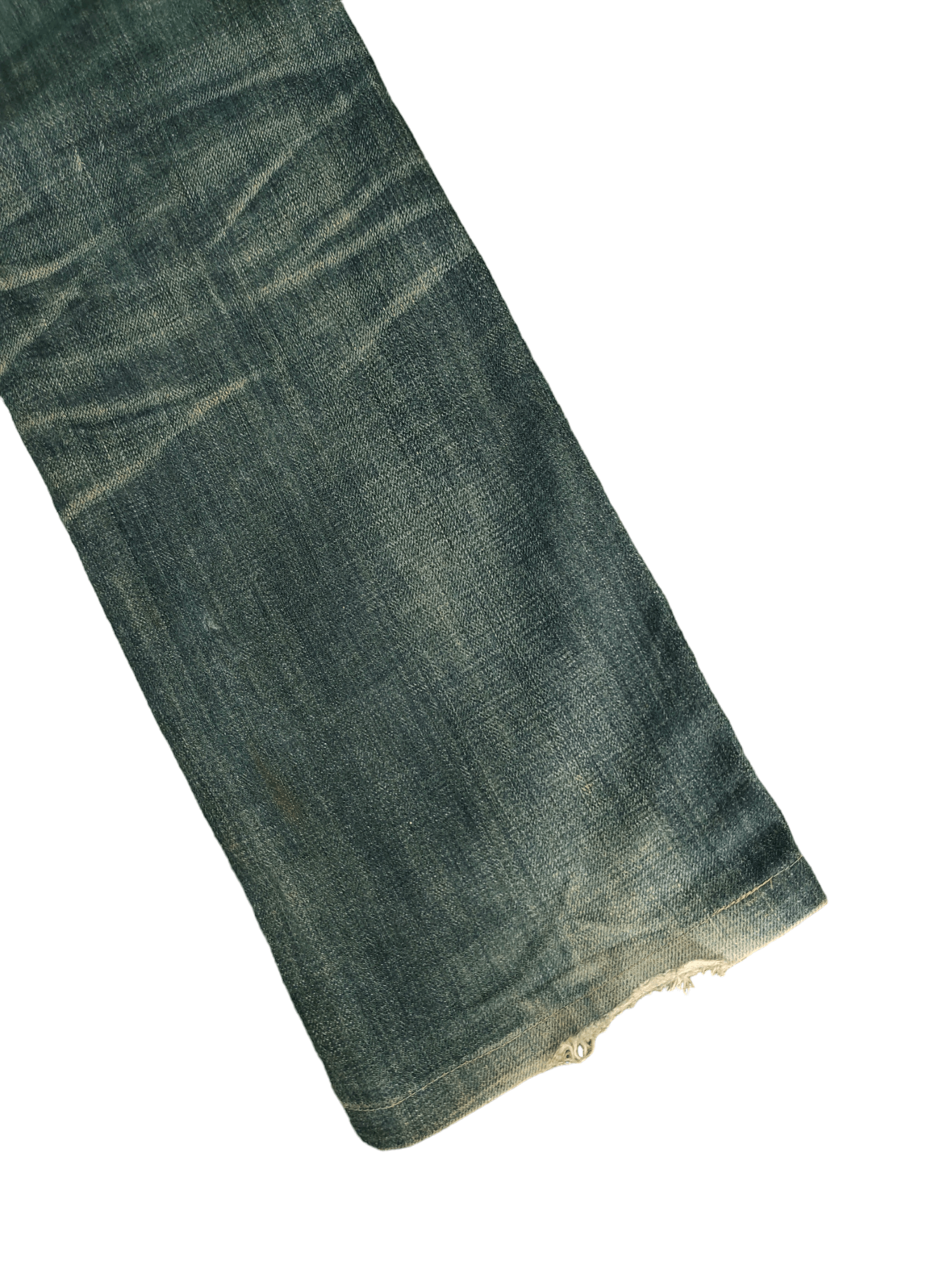 If Six Was Nine Flare Jeans Trim Co Leather Distress Faded Boot Cut Y2k Size US 31 - 8 Thumbnail
