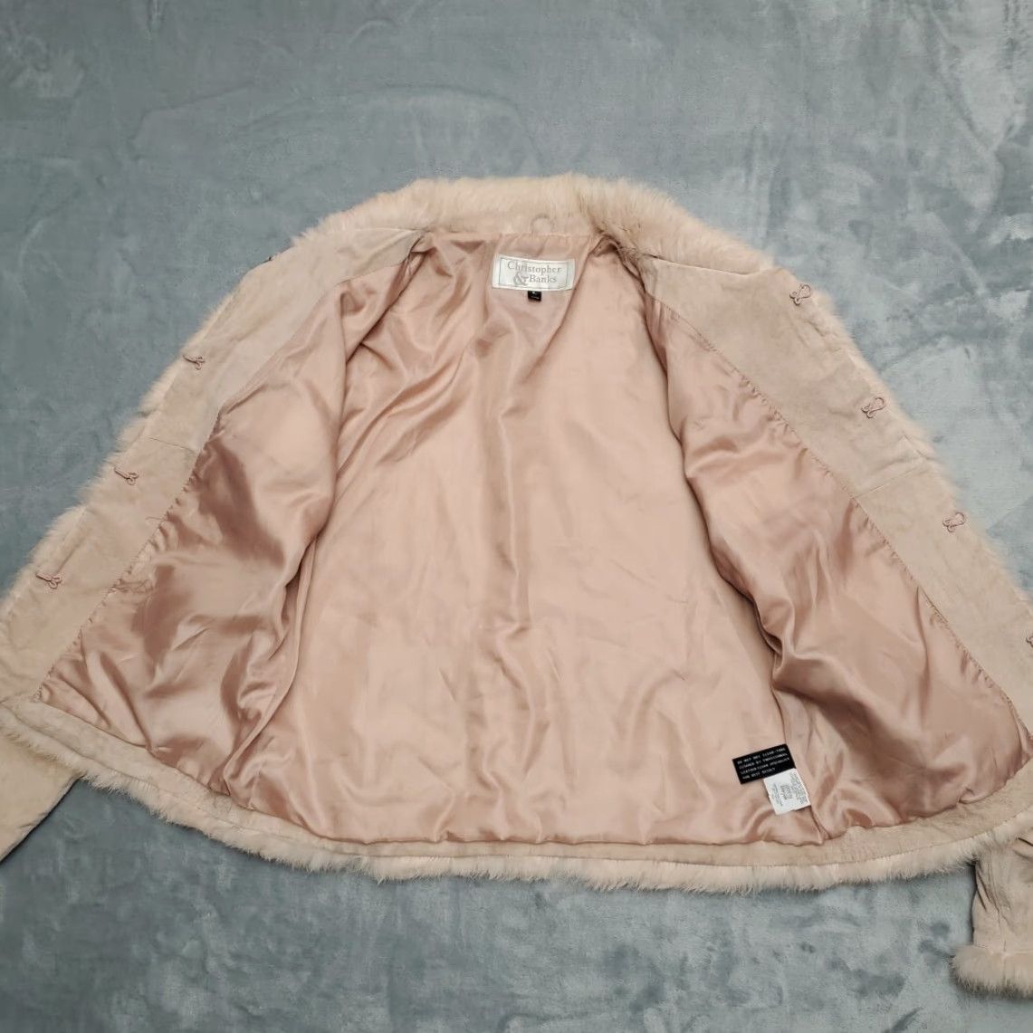 Vintage VINTAGE Penny Lane Jacket Womens Large Pink Genuine Leather Fur Lined 90s Y2K Size L / US 10 / IT 46 - 7 Thumbnail
