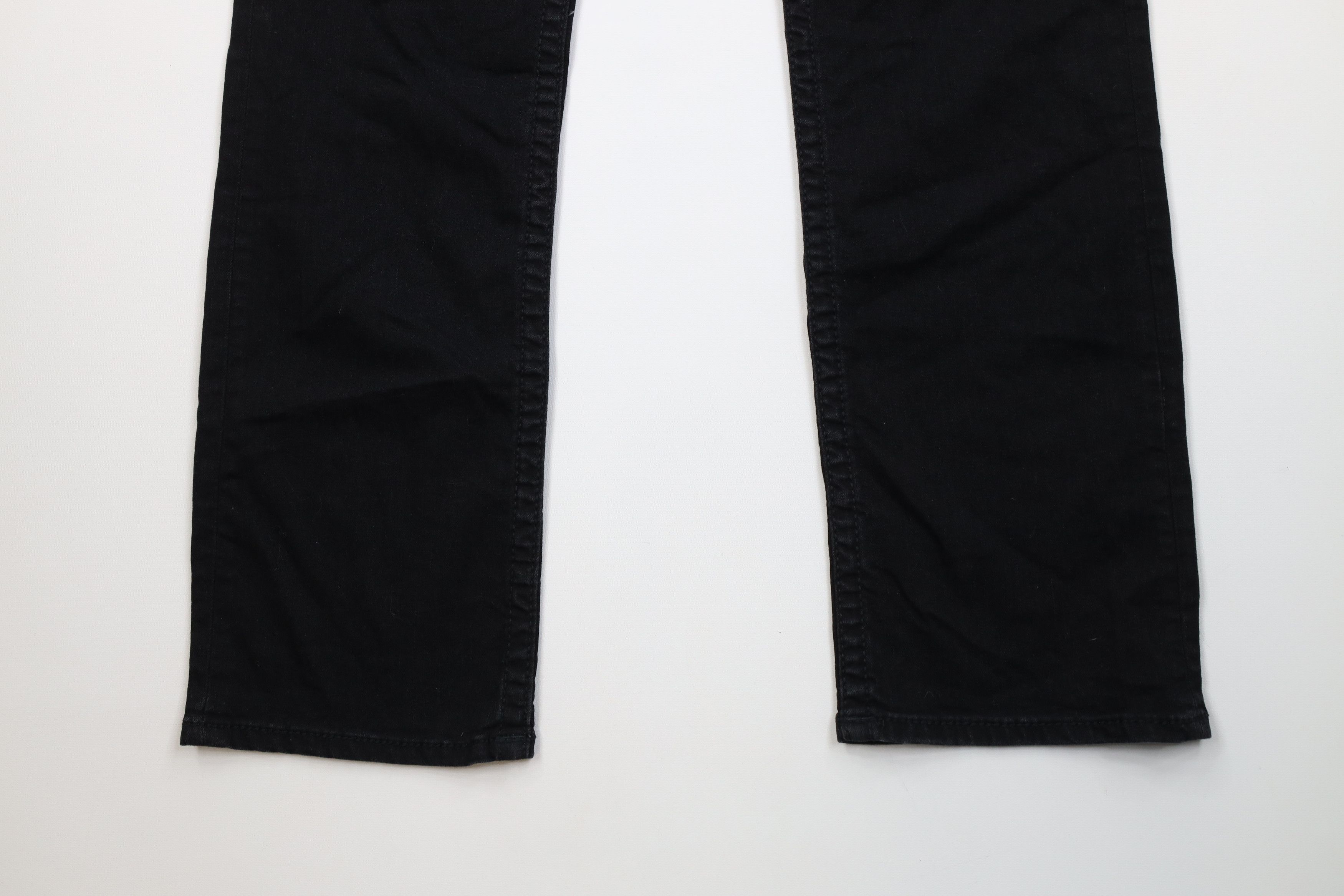 Vintage Buckle Black Thick Stitch Fit No 9 Straight Leg Denim Jeans Size US 29 - 4 Thumbnail