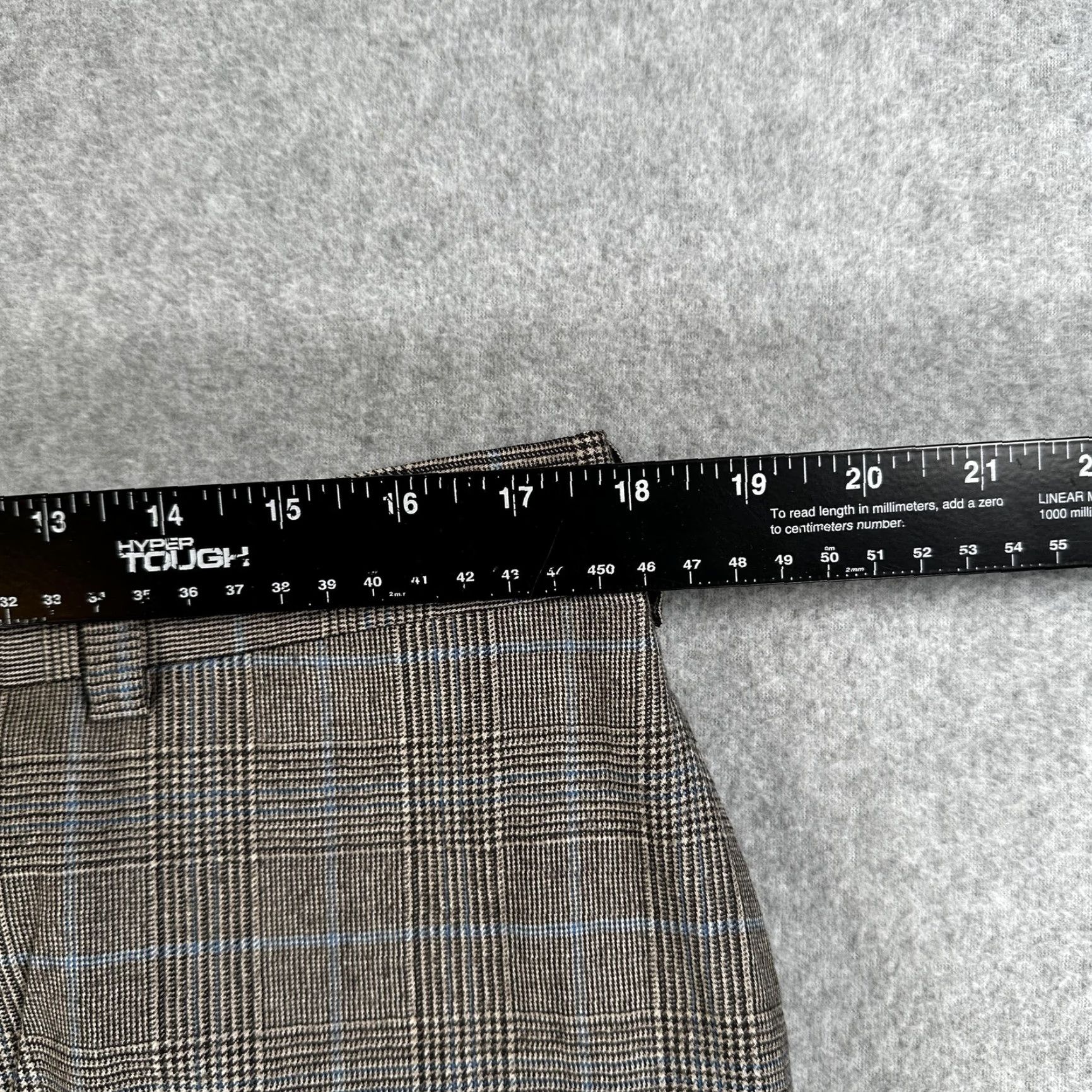 Vintage Oxford Clothes Mens Dress Pants 36x30 Gray Plaid Wool Pleated Cuffed Trousers Size US 36 / EU 52 - 6 Thumbnail