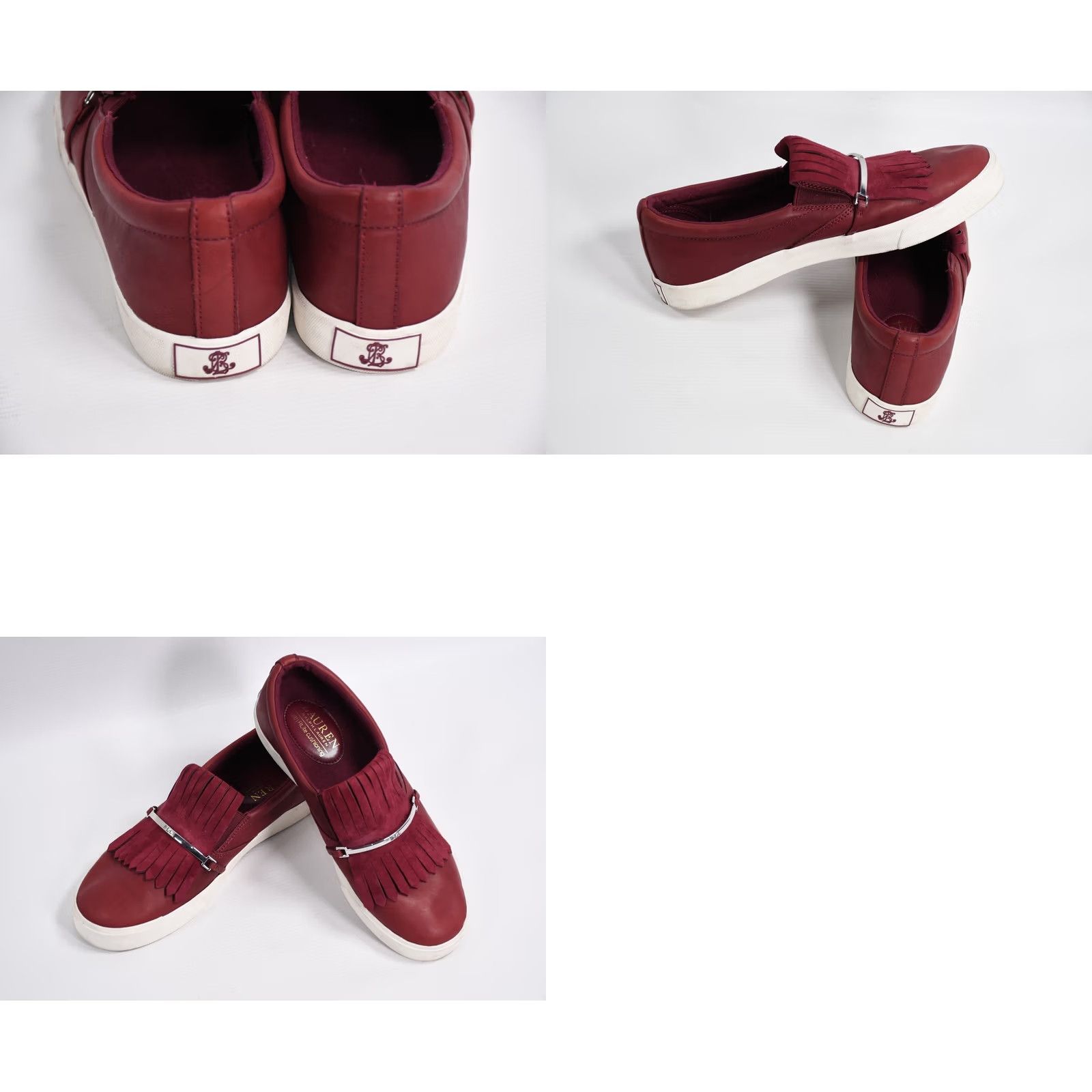 Ralph Lauren Ralph Lauren Reanna Leather Sneakers Fringe Women US 8 Size 39 Red Leather Fringe Sneakers Women's Casual Athletic Shoes Size US 6 / IT 36 - 8 Thumbnail