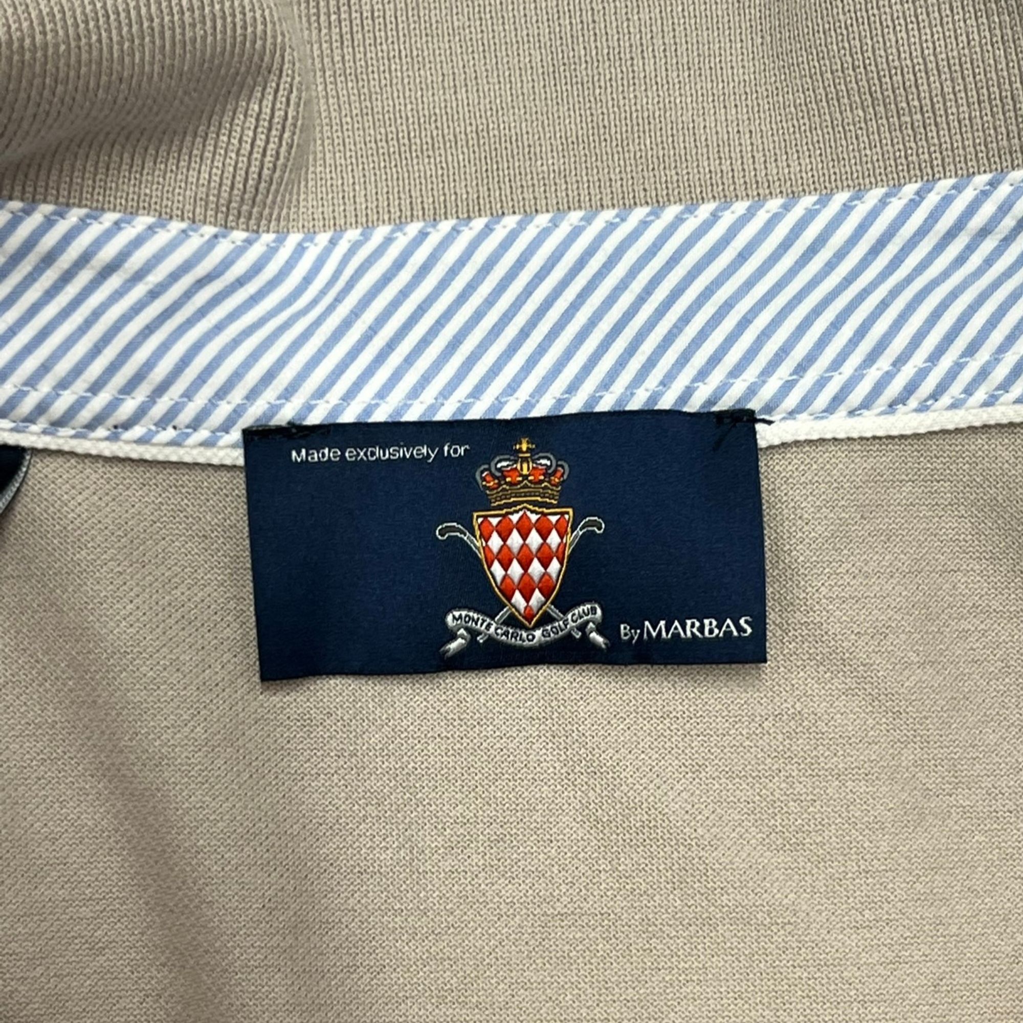 Other Monte Carlo Golf Club Polo Shirt By Marbas Beige W/ Navy & B Size US S / EU 44-46 / 1 - 4 Thumbnail