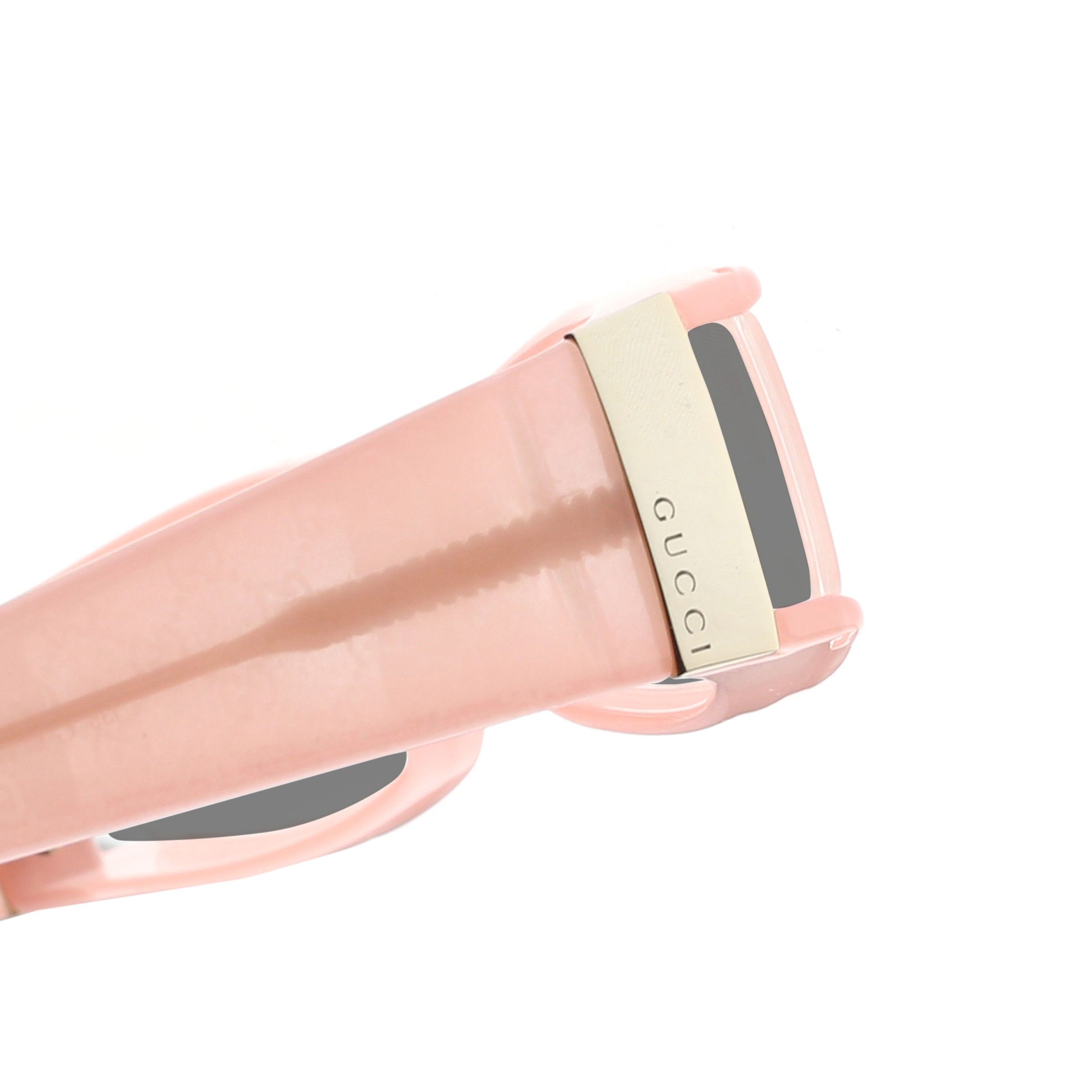Gucci Gucci '00s Pink Monogram Rectangular Plastic Sunglasses Blk Size ONE SIZE - 3 Thumbnail