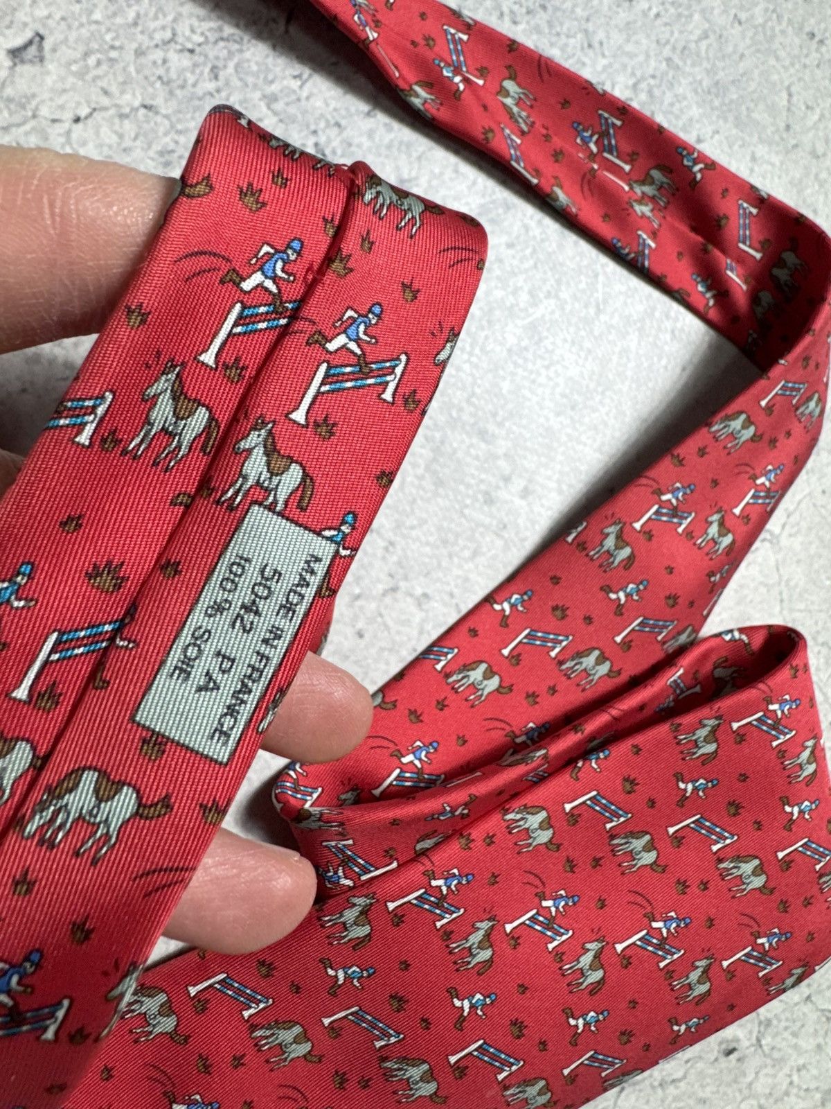Hermes Hermes Paris Silk Tie Luxury Vintage Size ONE SIZE - 3 Thumbnail