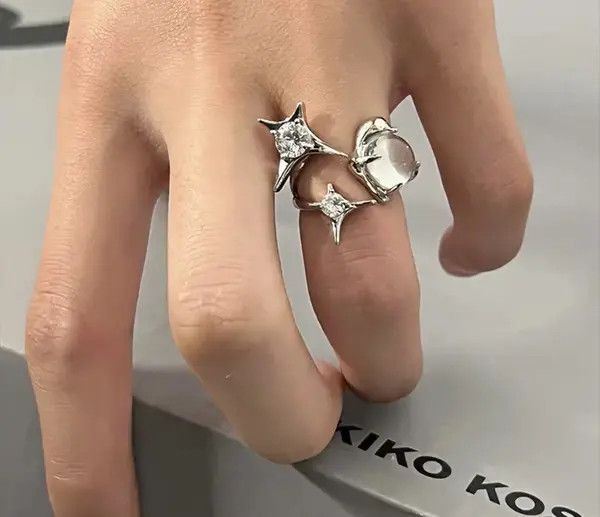 Jewelry Mizuki x Kazue 3 Opal Stone Adjustable Ring Size ONE SIZE - 1 Thumbnail