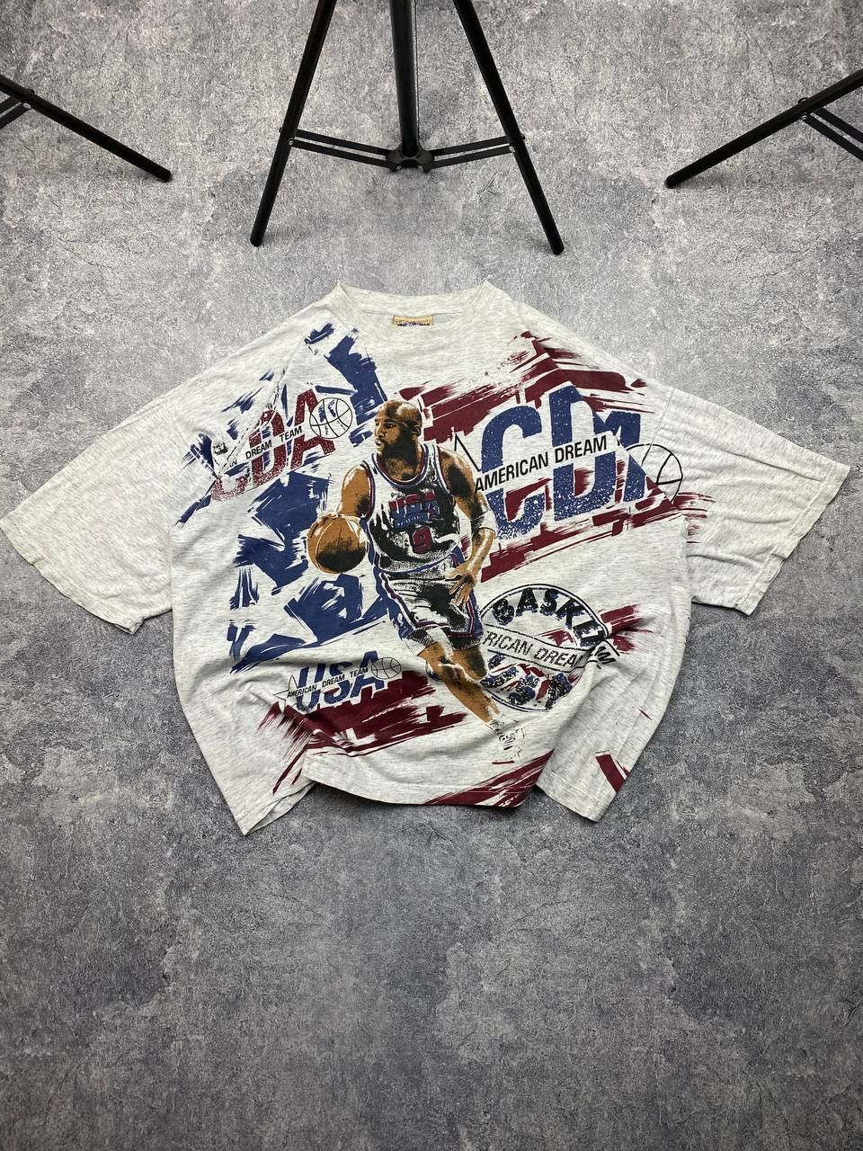 Band Tees × NBA × Vintage Vintage American Dream Team Miller 23 NBA Basketball tee Size US XL / EU 56 / 4 - 1 Thumbnail