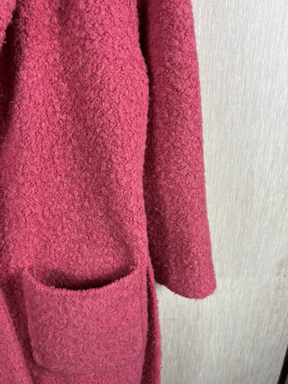 Ganni Ganni programme teddy long tied coat sherpa wool nylon pink Size M / US 6-8 / IT 42-44 - 9 Thumbnail