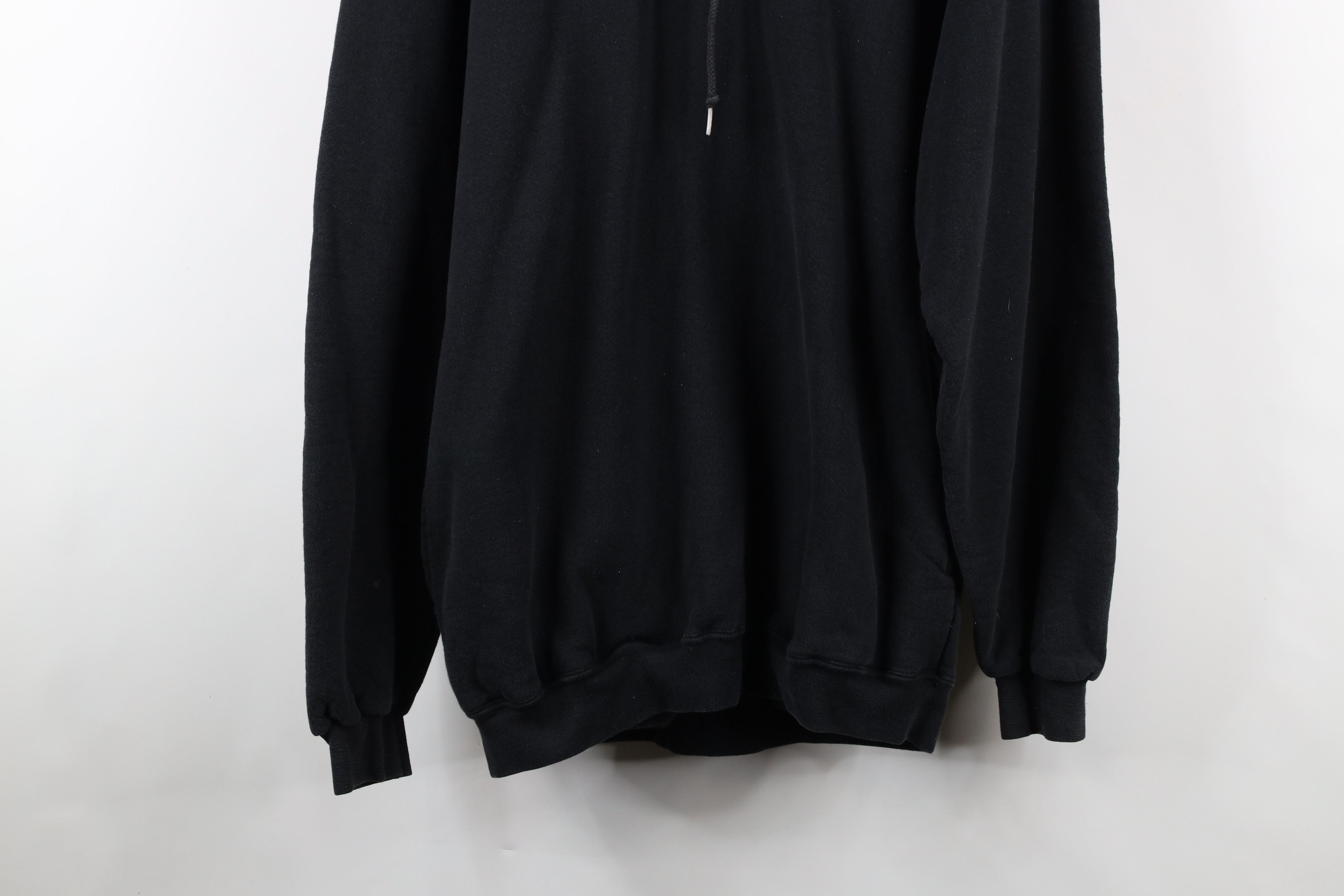 Vintage Vintage 90s Streetwear Heavyweight Side Pocket Hoodie Black Size US XL / EU 56 / 4 - 3 Thumbnail