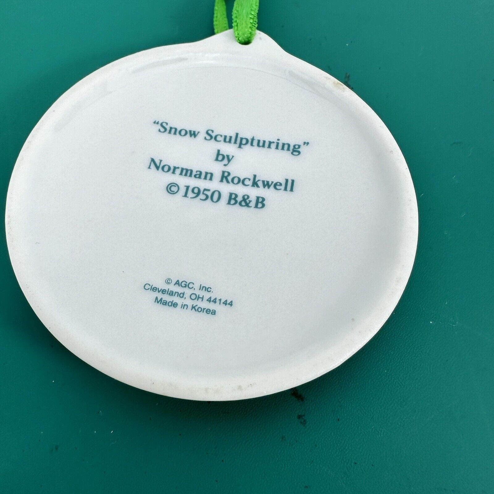 Other Norman Rockwell Ornament "Snow Sculpturing" Porcelain 1950 Size ONE SIZE - 2 Thumbnail