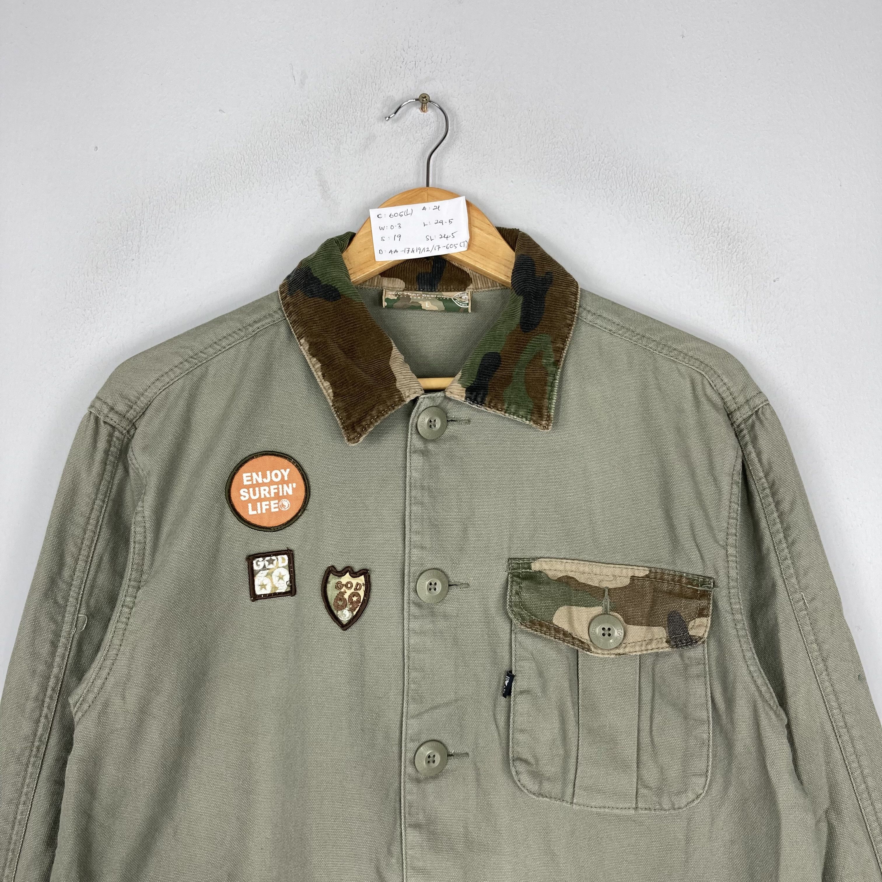 Vintage Vintage 90s SURF AND DESIGN Denim Chore Jacket Size US L / EU 52-54 / 3 - 2 Thumbnail
