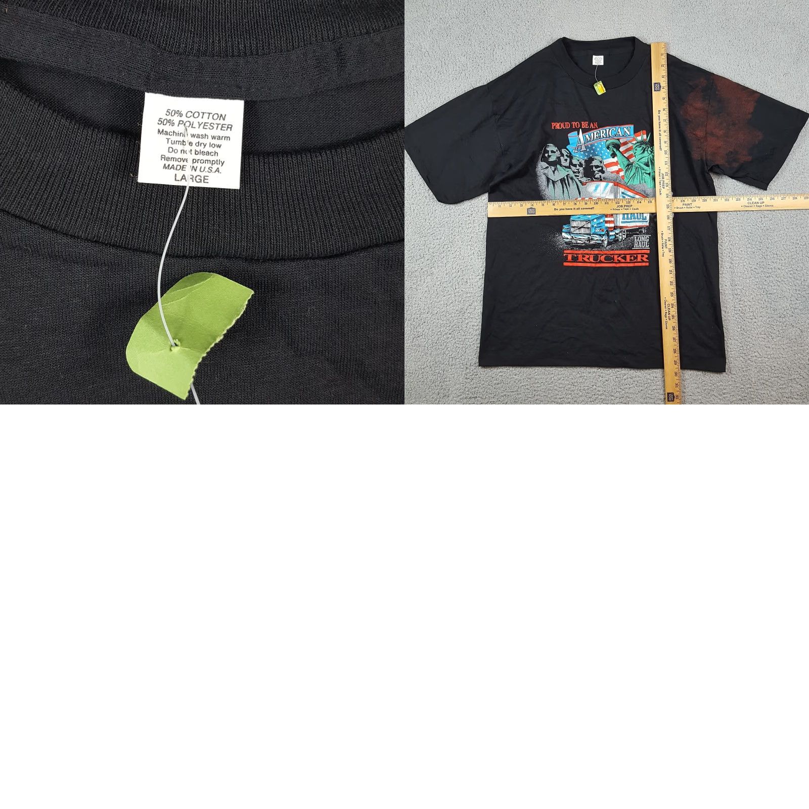 Vintage VINTAGE 90s American Trucker Men's T-Shirt Size L Black Cotton Short Sleeve Retro USA Biker Grunge Size US L / EU 52-54 / 3 - 8 Thumbnail