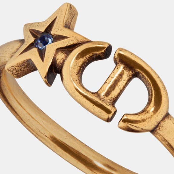 Dior o1w1db10126 R2228W Size : OS / Charms Ring in Gold/Blue Size ONE SIZE - 4 Thumbnail