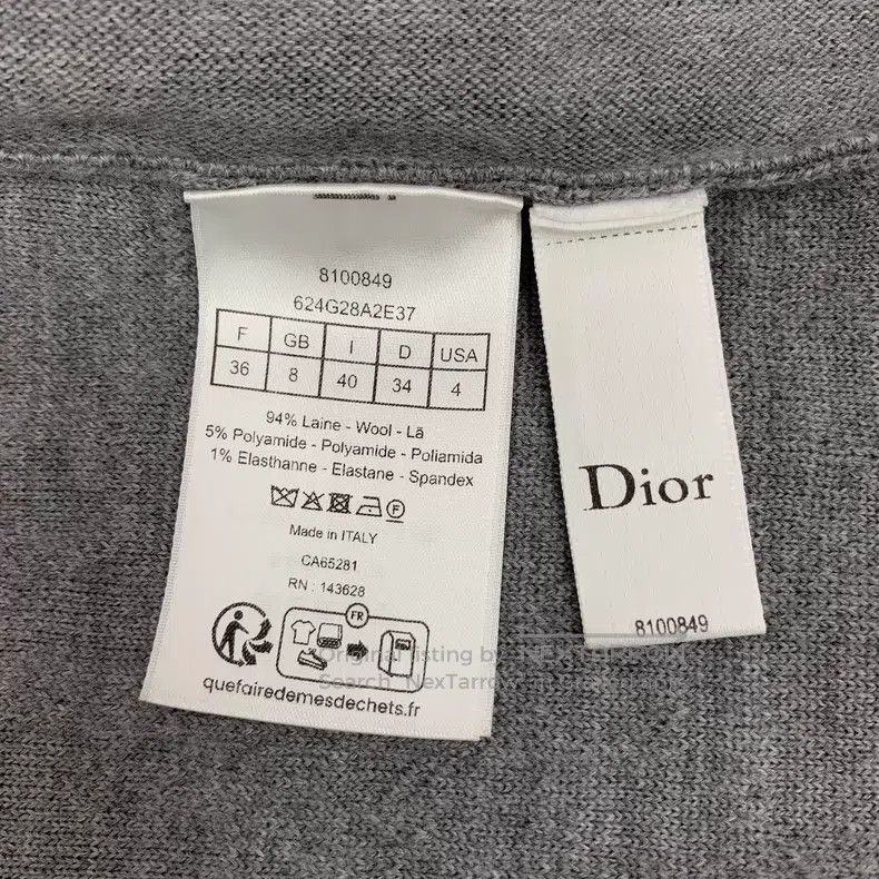 Dior Dior 26 gray logo jacquard full printed wool hooded drawst Size XS / US 0-2 / IT 36-38 - 8 Thumbnail