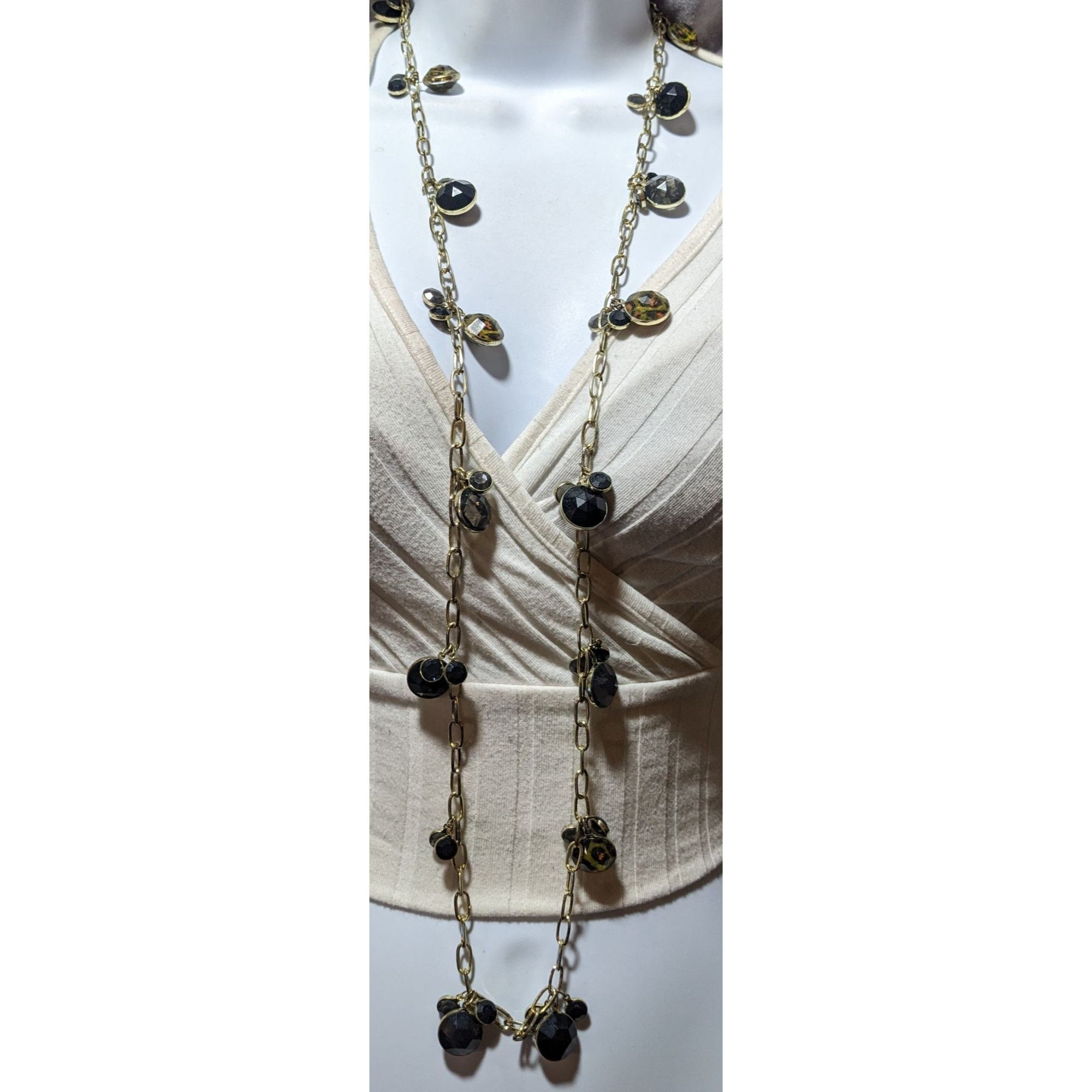 Other 80s Glam Leopard Print Charm Chain Necklace Size ONE SIZE - 4 Thumbnail