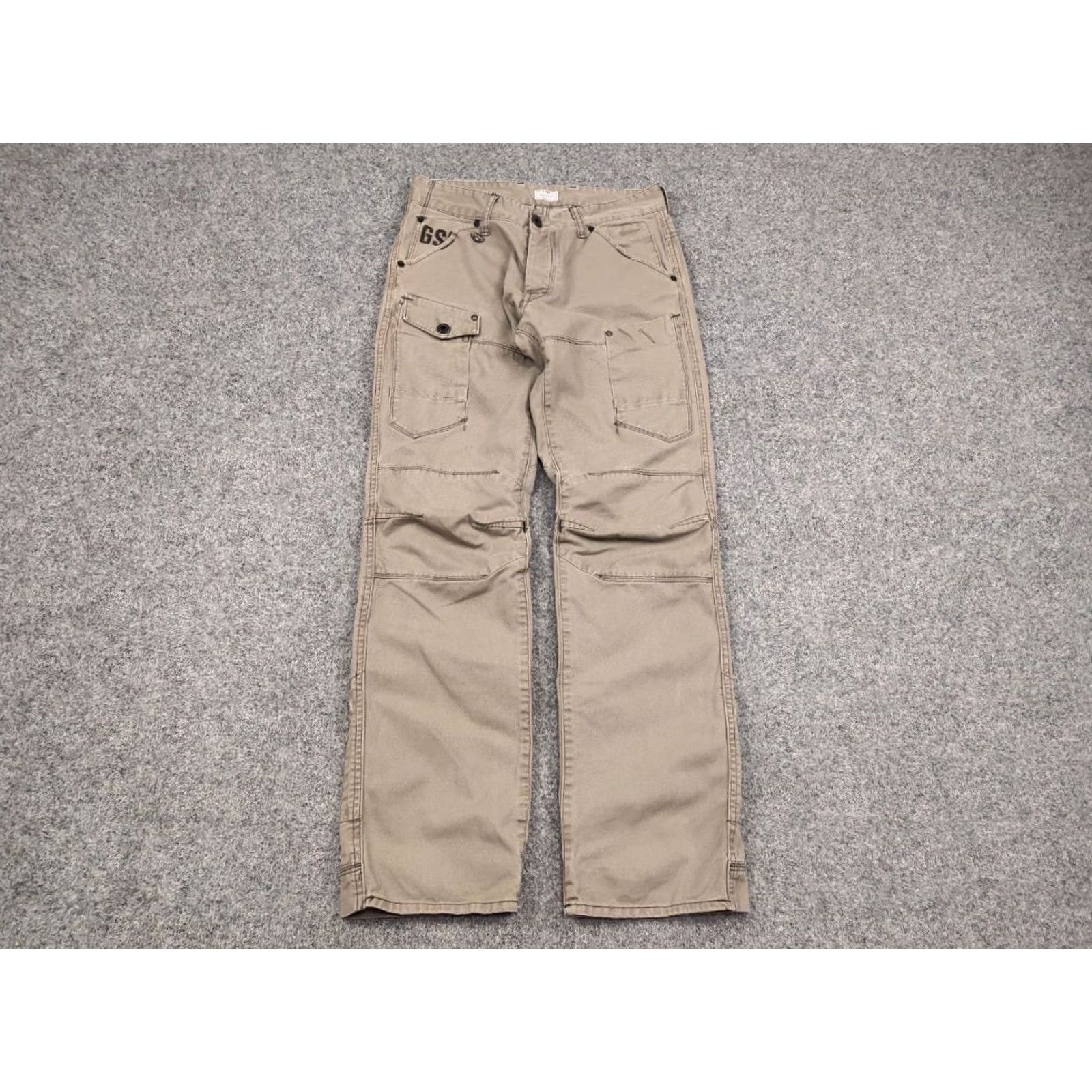 G-Star VINTAGE G-Star RAW 3D TAPERED COJ Dark Beige Canvas Cargo Pants Mens 30 Beige 5-Pocket Cargo 3D Army Stars 3301 Elwood 5620 Size US 30 / EU 46 - 5 Thumbnail