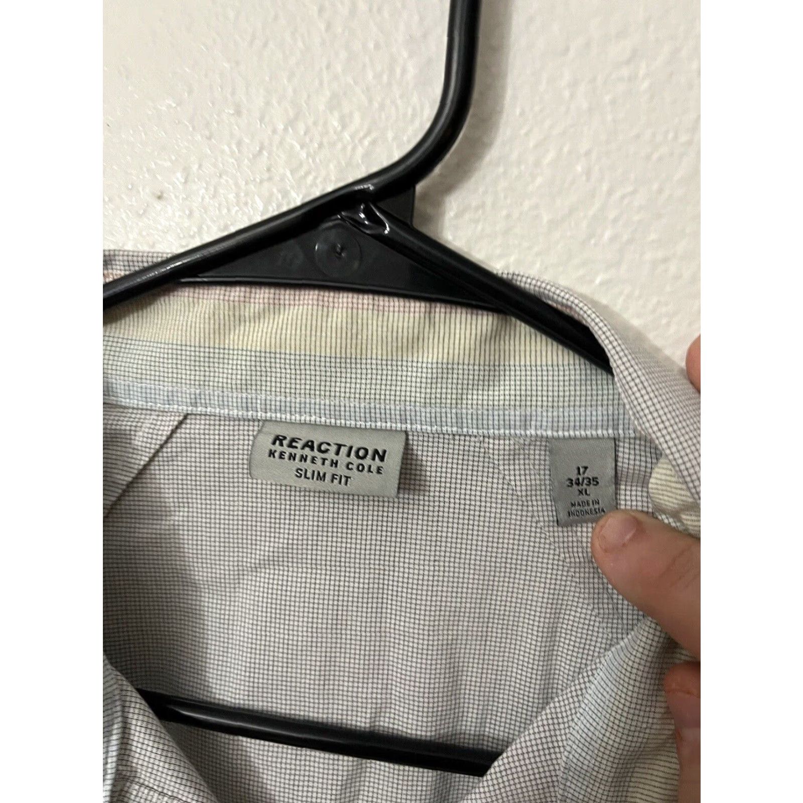 Kenneth Cole Kenneth Cole Shirt Mens 17 XL Multicolor Non Iron Slim Fit Button-Up Size US XL / EU 56 / 4 - 2 Thumbnail