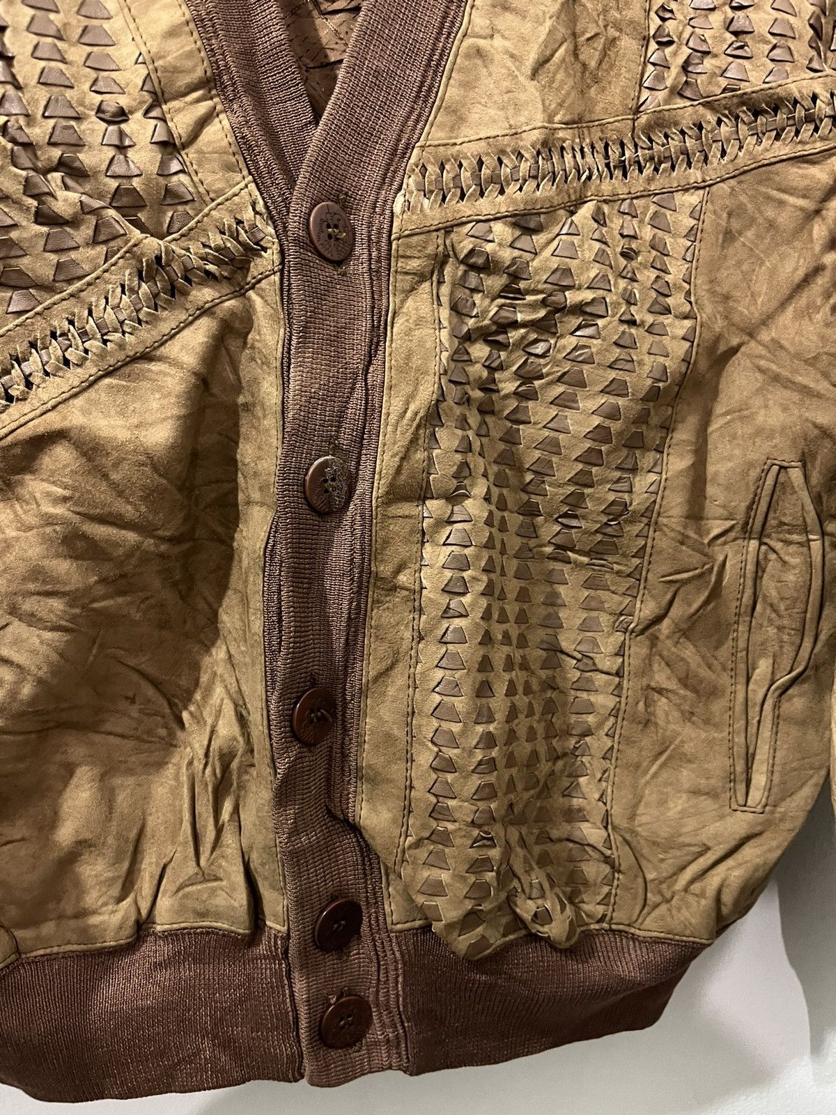 Branded Leather 80s TORRAS NAVAJO TRIBAL NATIVES MADE IN SPAIN Size US L / EU 52-54 / 3 - 4 Thumbnail
