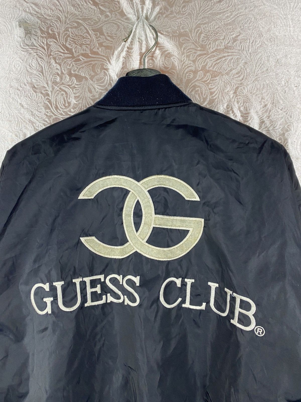 Guess Vintage GUESS Guess Club Bomber Jacket Big Logo Spellout USA Size US L / EU 52-54 / 3 - 15 Thumbnail