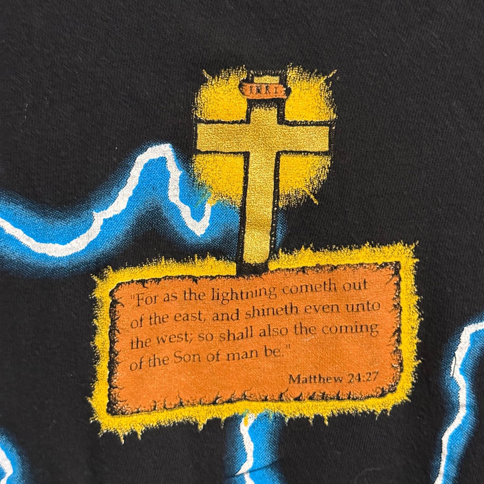 Other 90s Jesus Power Lightening All Over Print Shirt Size US XL / EU 56 / 4 - 5 Thumbnail