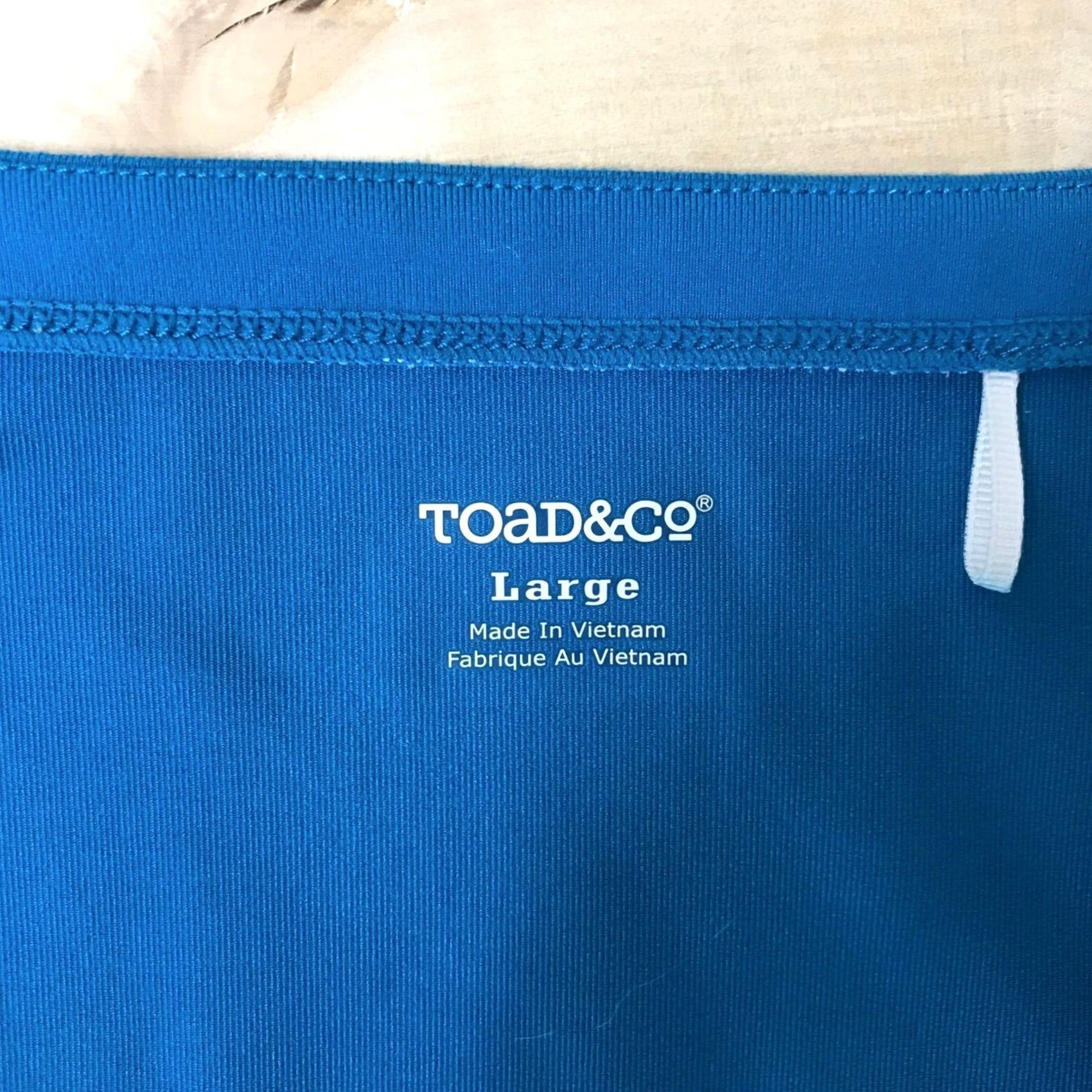 Toad&Co Toad&Co Womens Teal Blue V-Neck Short Sleeve Shift Dress Zip Pocket Large Size 36" / US 14 / IT 50 - 7 Thumbnail