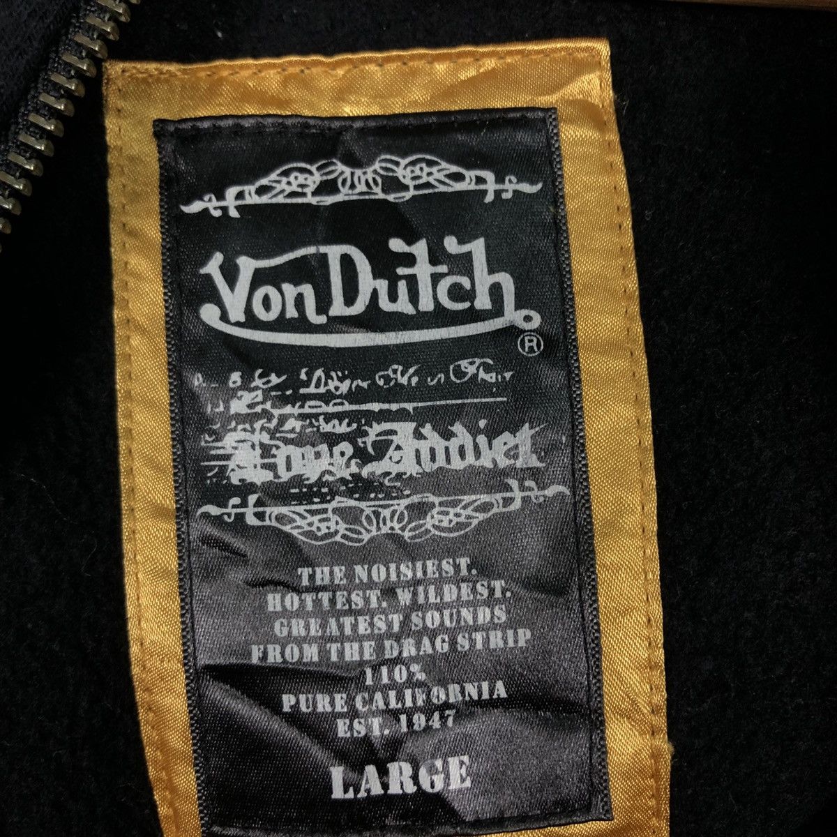 Von Dutch 📌Rich Black Zipper Jacket Von Dutch Big Logo Punk Style Size US L / EU 52-54 / 3 - 21 Thumbnail