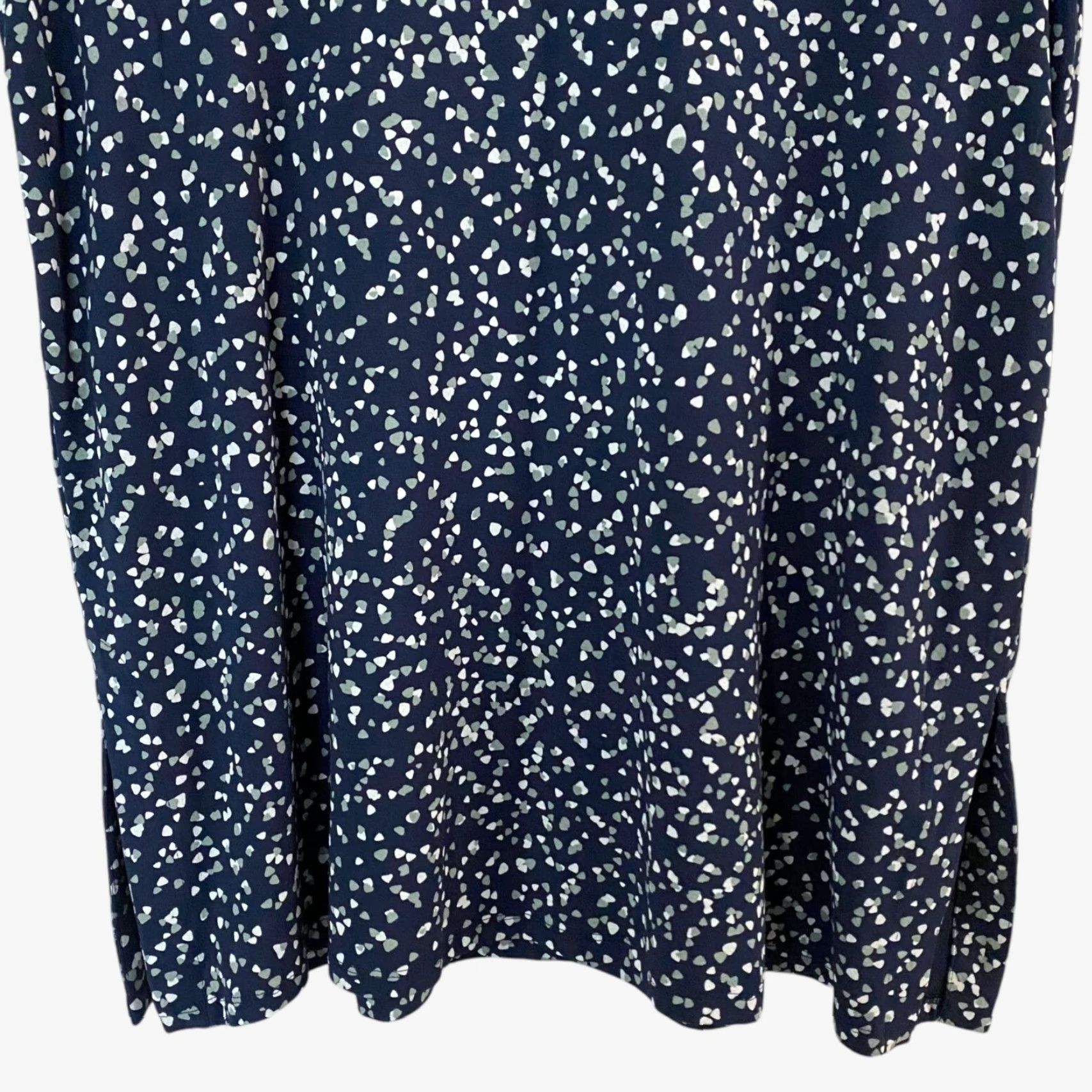 J. Jill VINTAGE J.Jill Wearever Collection Printed Tunic Blouse Navy Blue Women's Medium 3/4 Sleeve Classic Travel Workwear Size M / US 6-8 / IT 42-44 - 6 Thumbnail