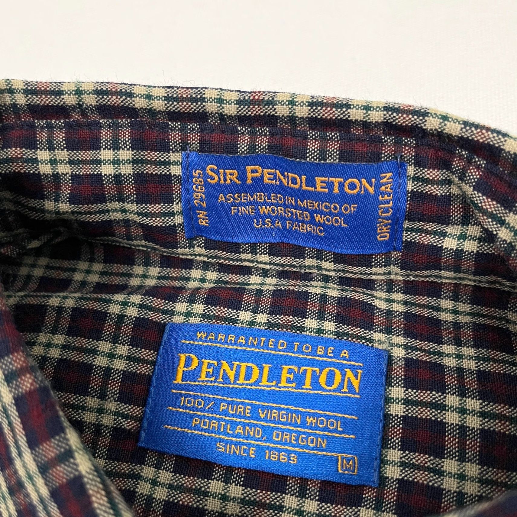 Pendleton VINTAGE Pendleton Shirt Mens M Wool Flannel Red Plaid Button-Down Size US M / EU 48-50 / 2 - 2 Thumbnail