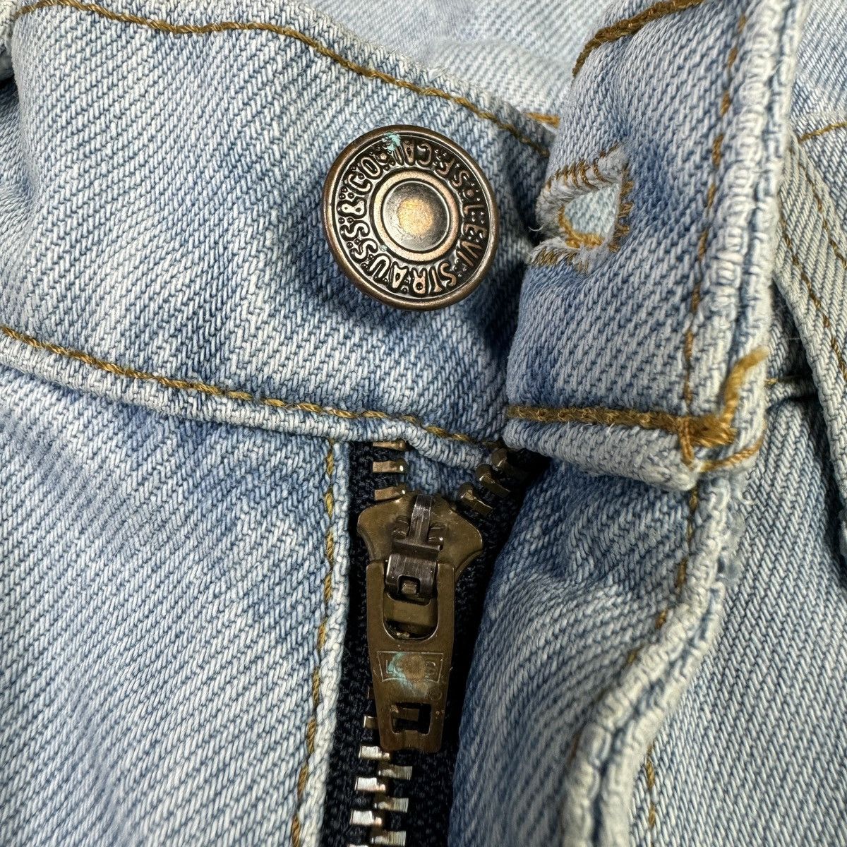 Levi's × Vintage 💥Vintage 90s Levis 515 Sick Blue Wash Denim Pant Size US 29 - 7 Thumbnail