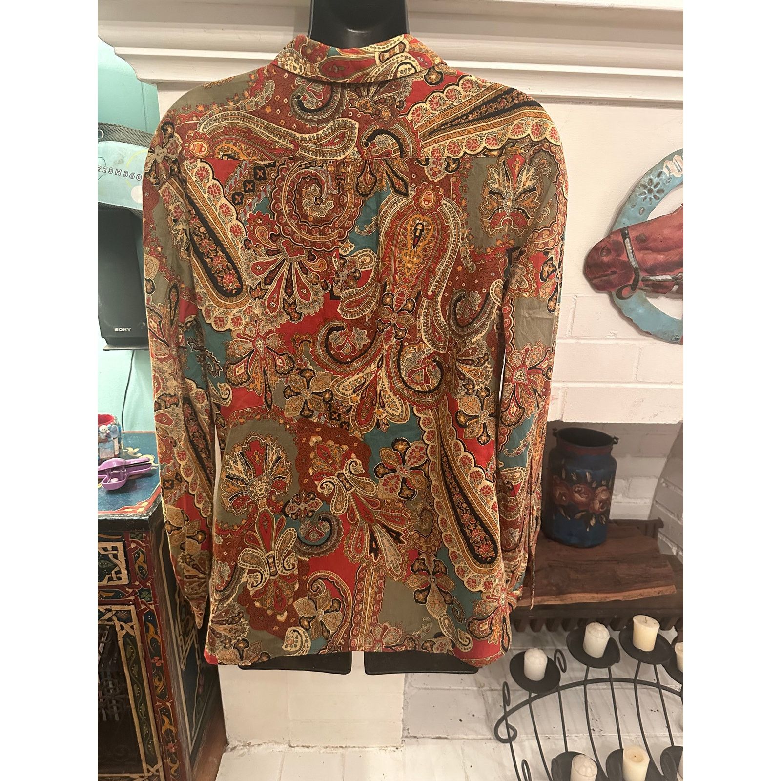 Ralph Lauren RALPH LAUREN PAISLEY COTTON BLOUSE SHIRT M Size M / US 6-8 / IT 42-44 - 2 Thumbnail