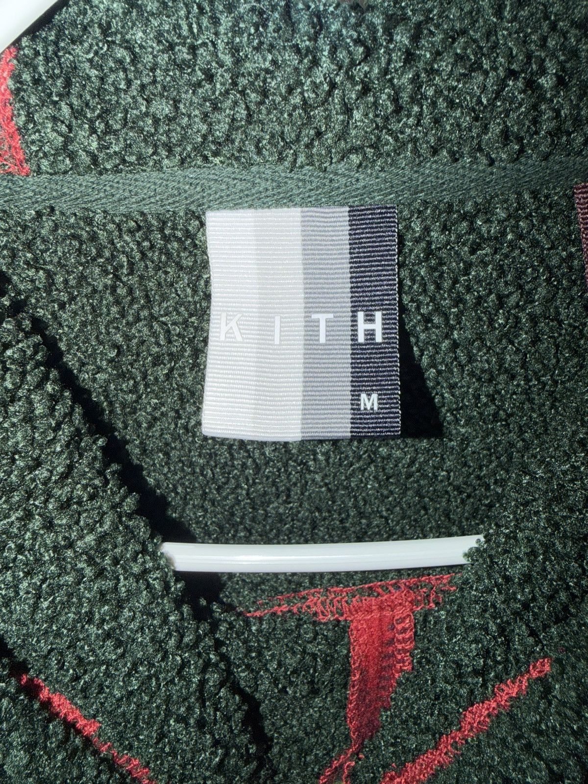 Kith Kith Plaid Sherpa Fleece Pullover Hoodie – Red – Size M Size US M / EU 48-50 / 2 - 5 Thumbnail
